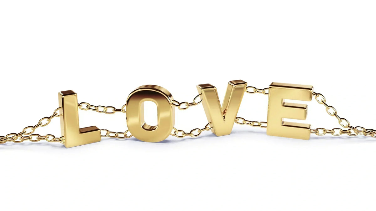 gold initial bracelet