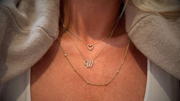 personalised necklaces layered