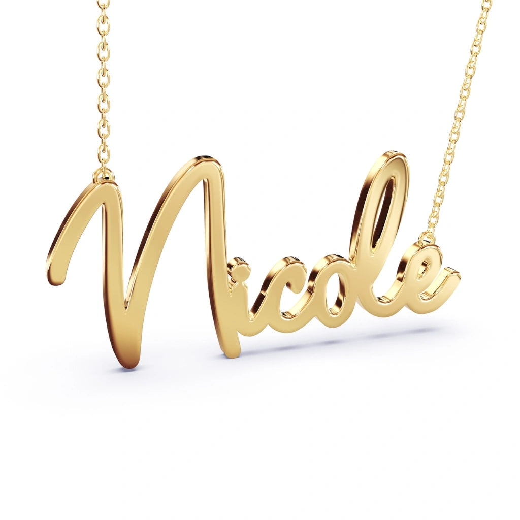 gold name necklace