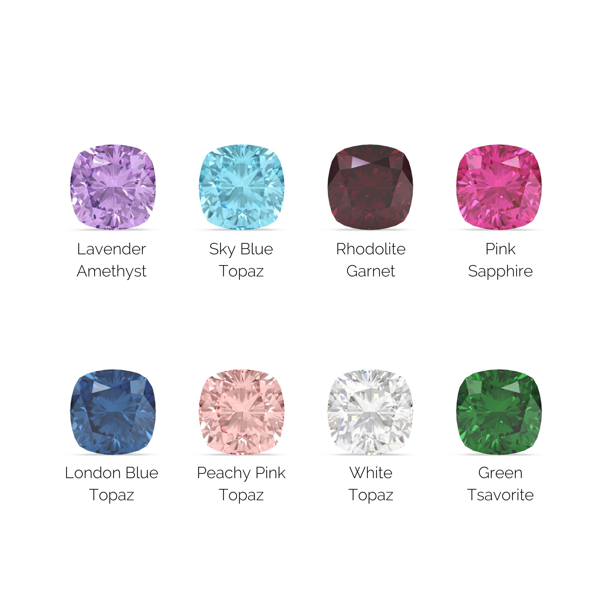 cushion cut gemstones