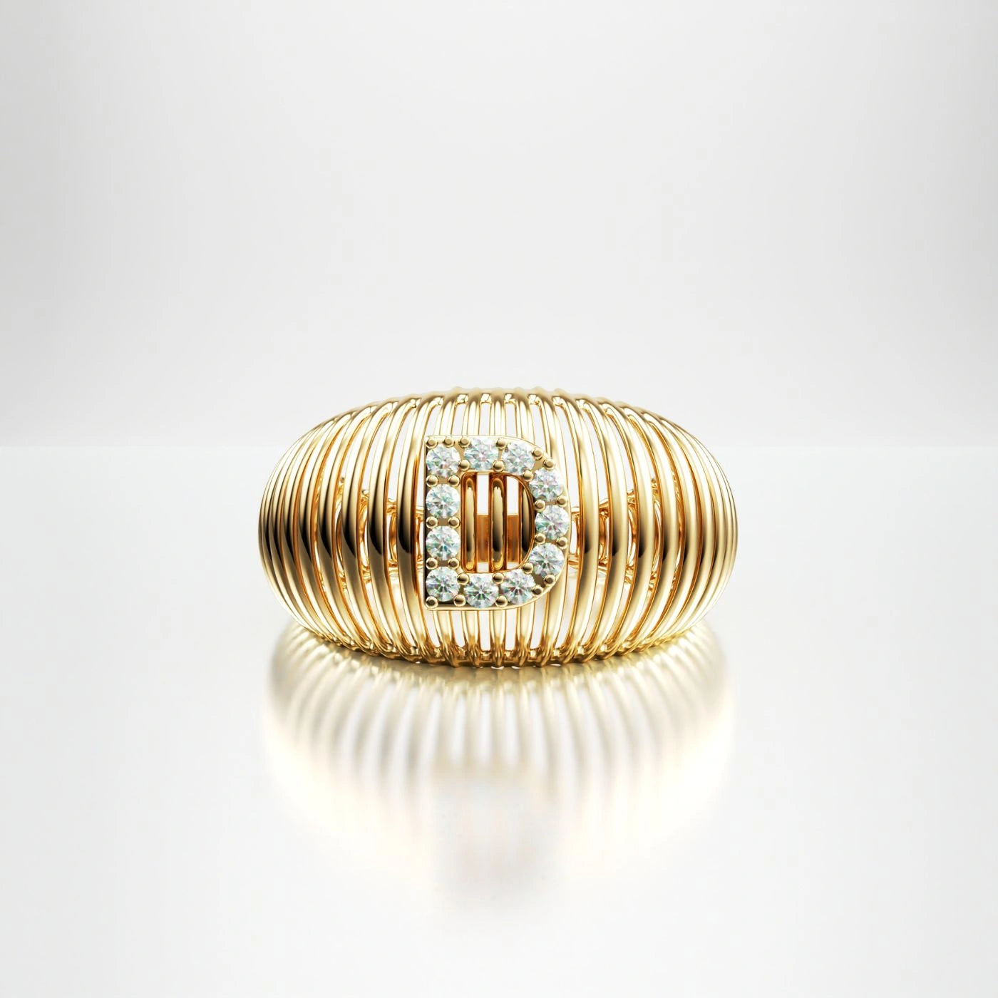 Diamond Initial Ring