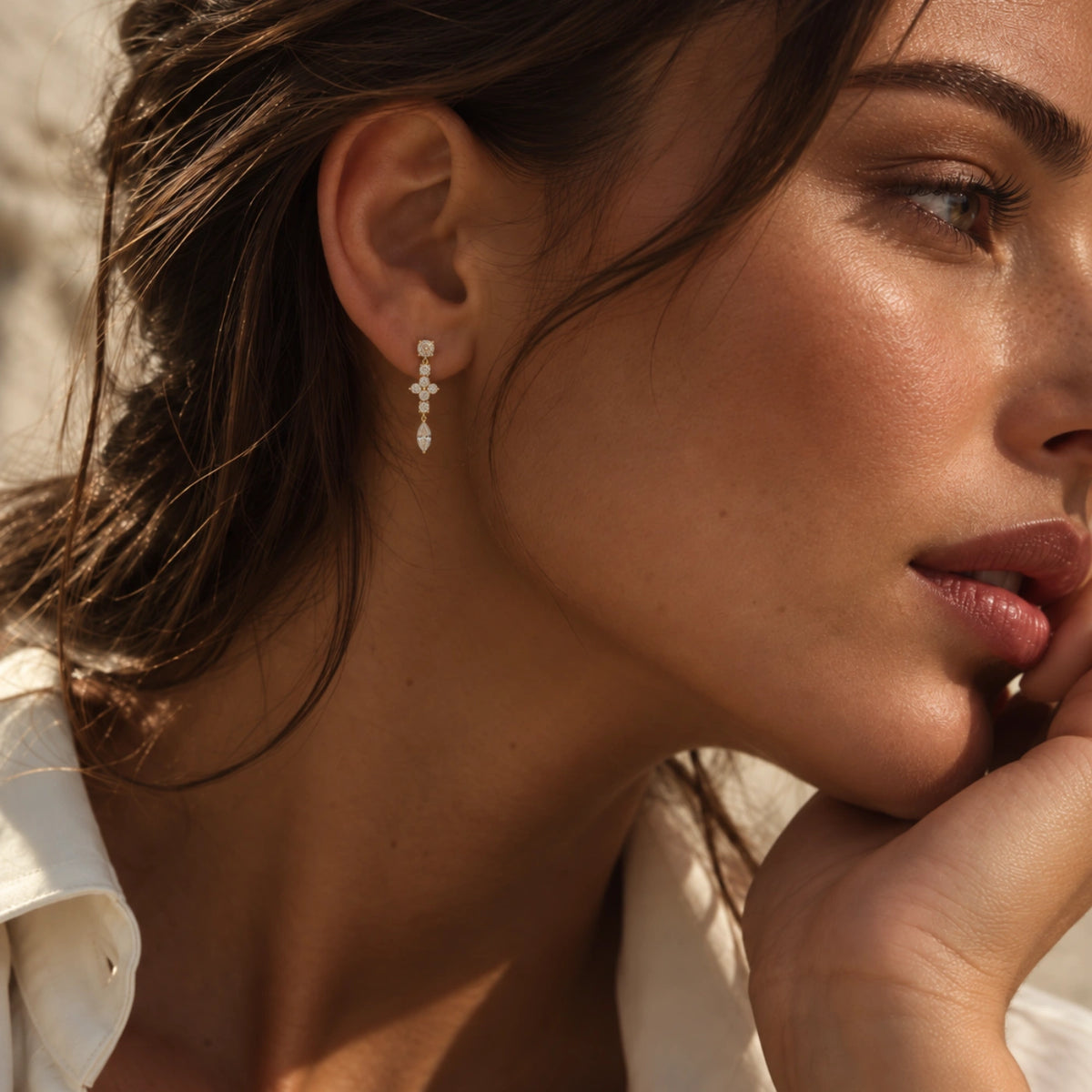 Diamond Drop Earrings
