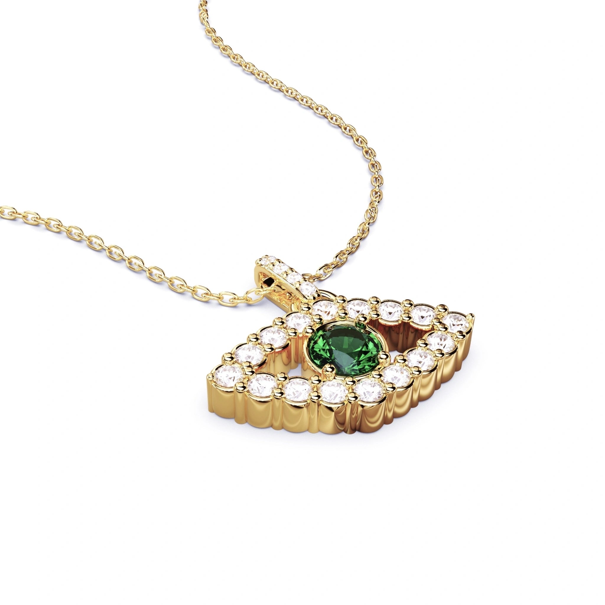 evil eye gold pendant