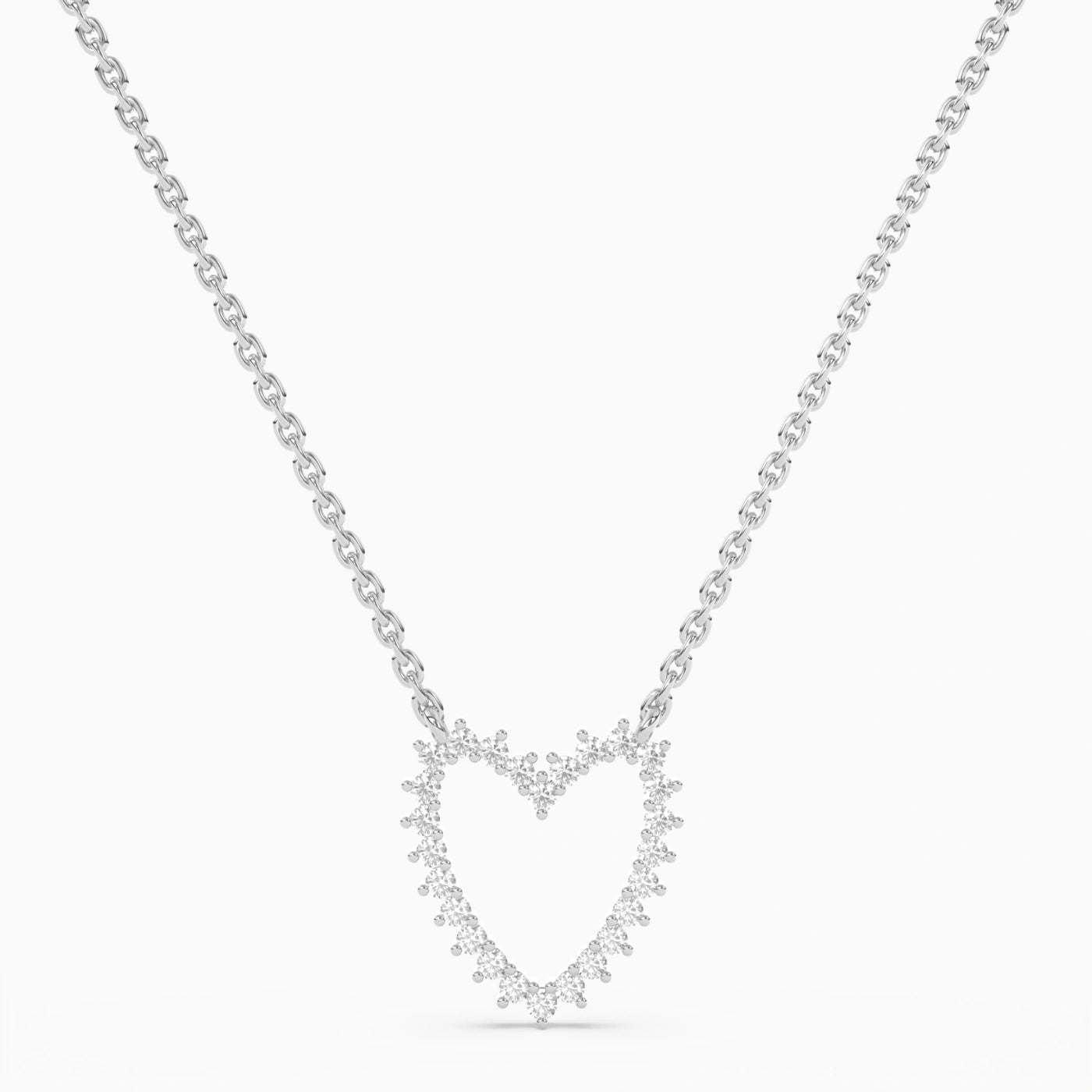 Diamond Open Heart Necklace
