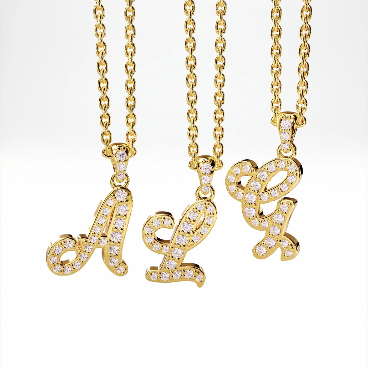 diamond initial necklace uk