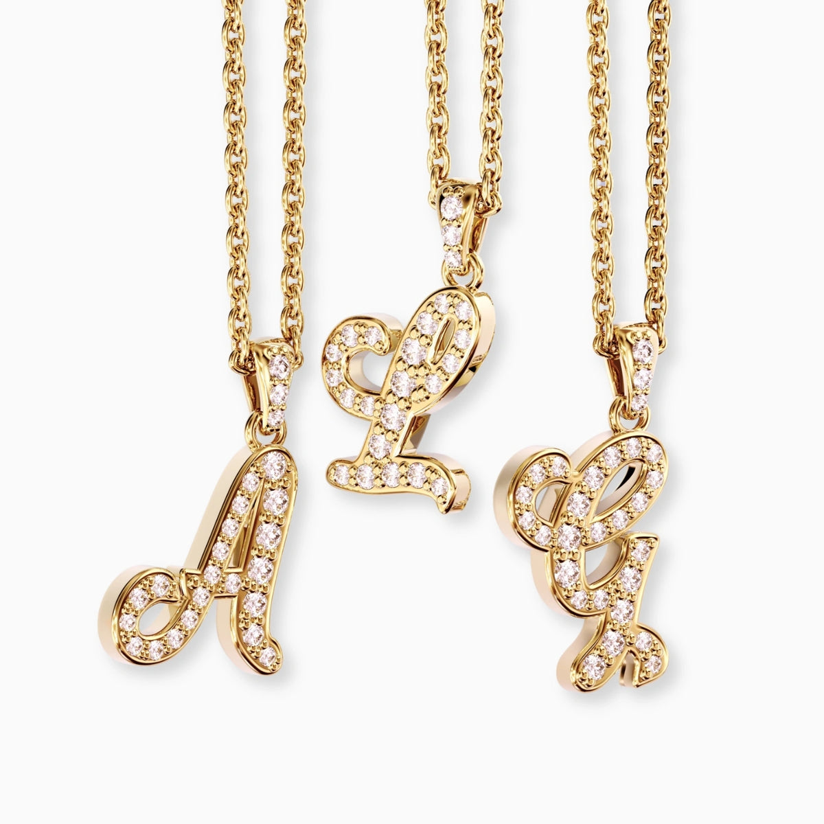 diamond initial necklace uk