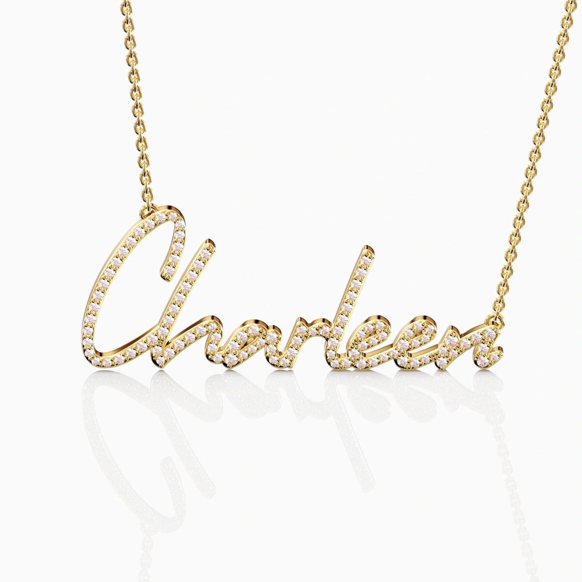 signature diamond name necklace