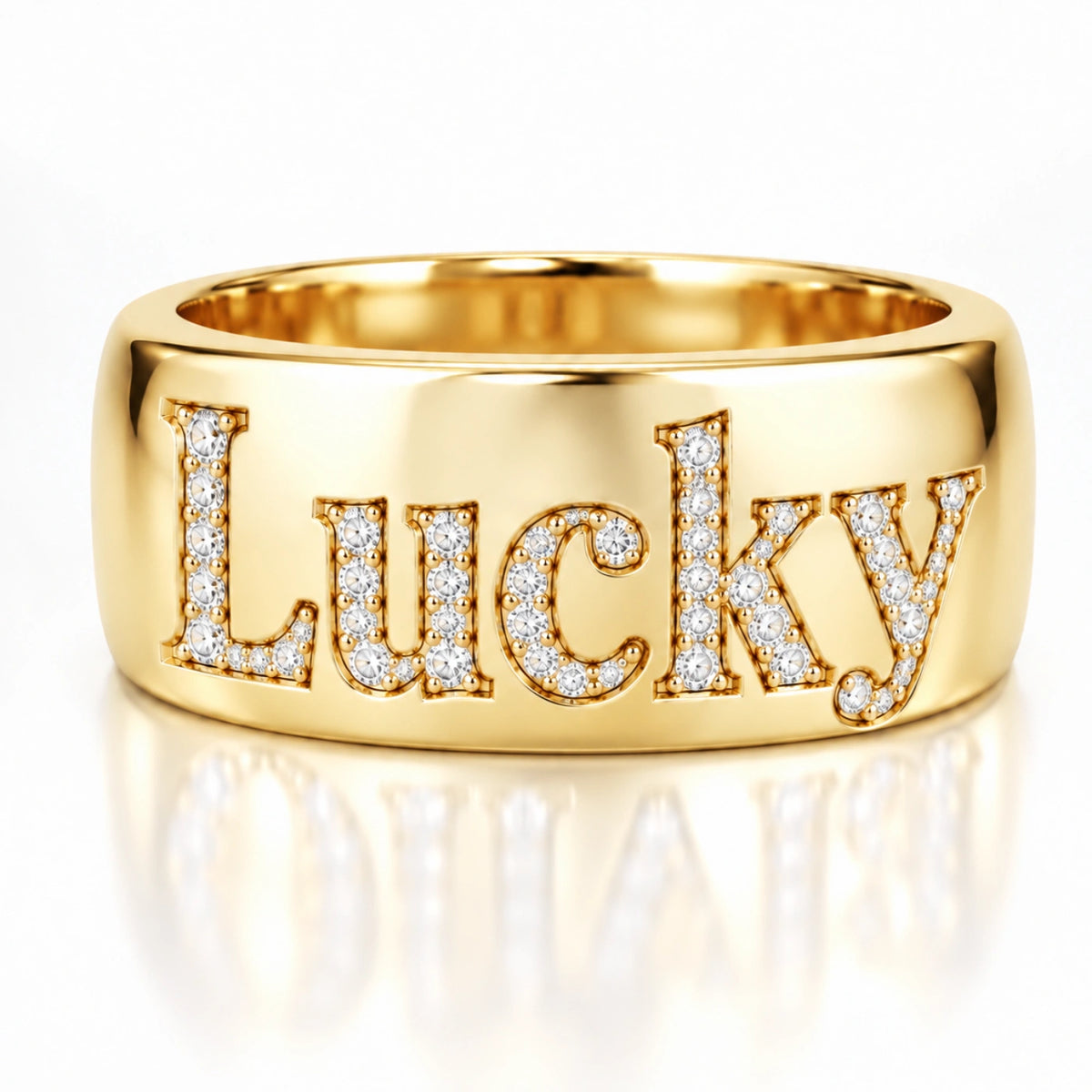 Diamond Name Ring