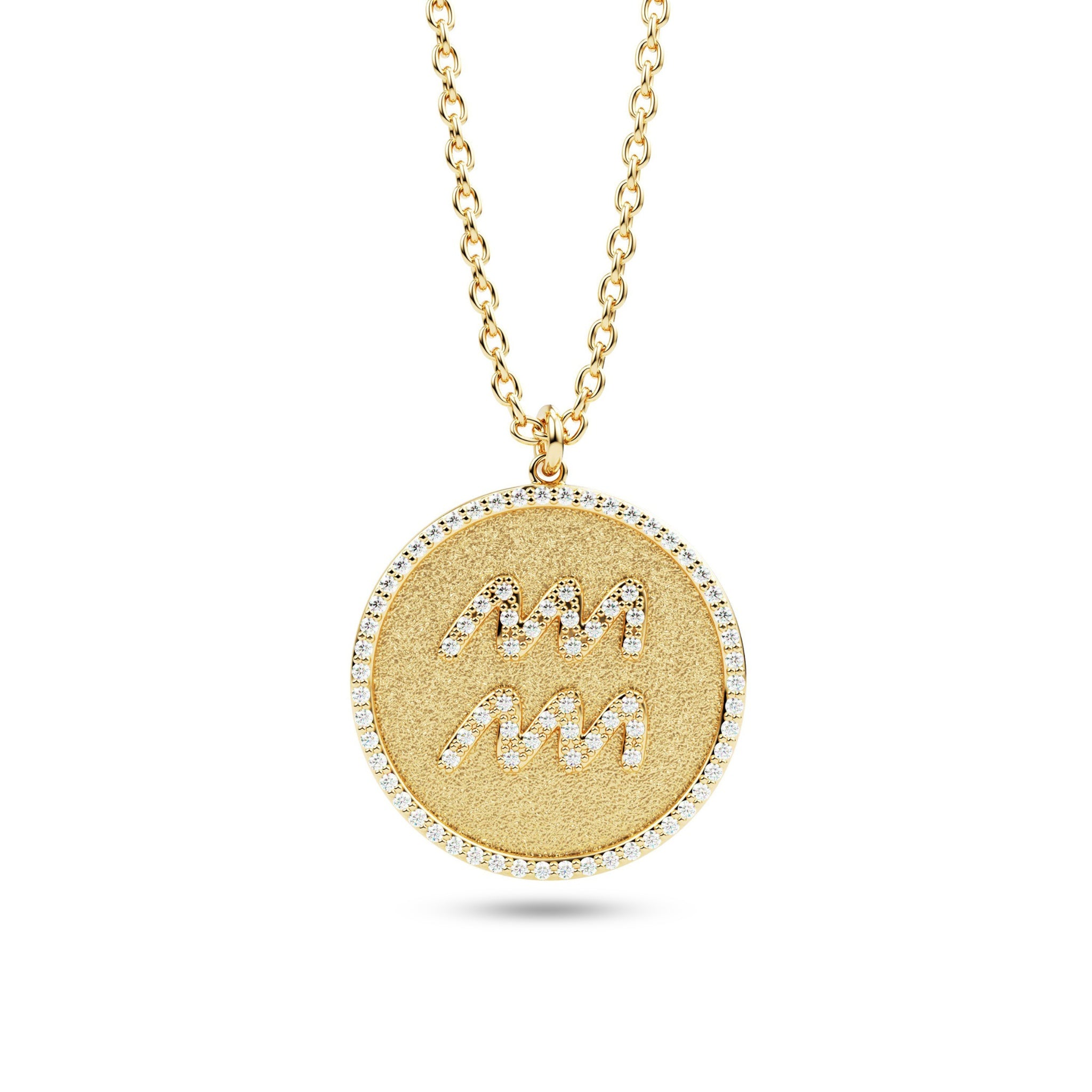 star sign diamond pendant 14k gold