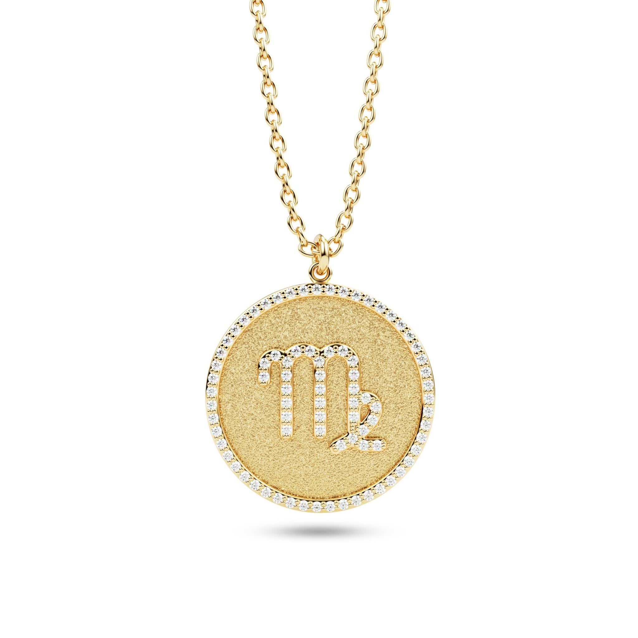 star sign diamond pendant 14k gold