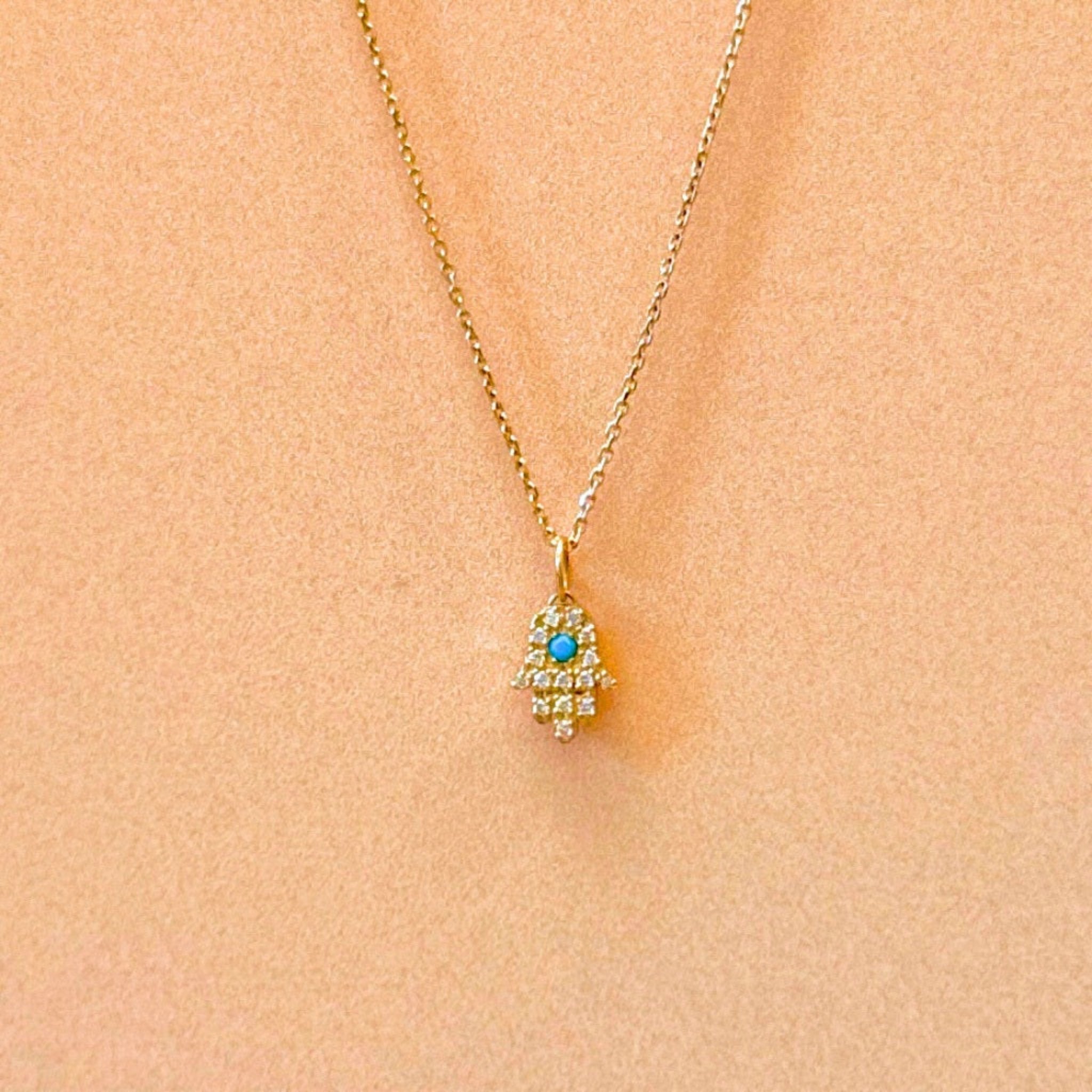 hand of hamsa necklace charm