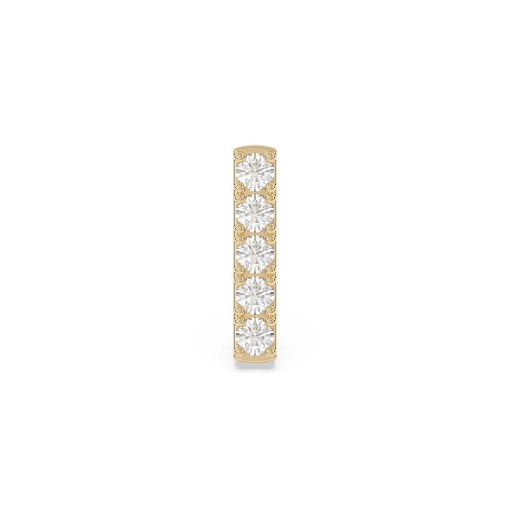 diamond ear bar handmade with diamonds set in 14k solid gold