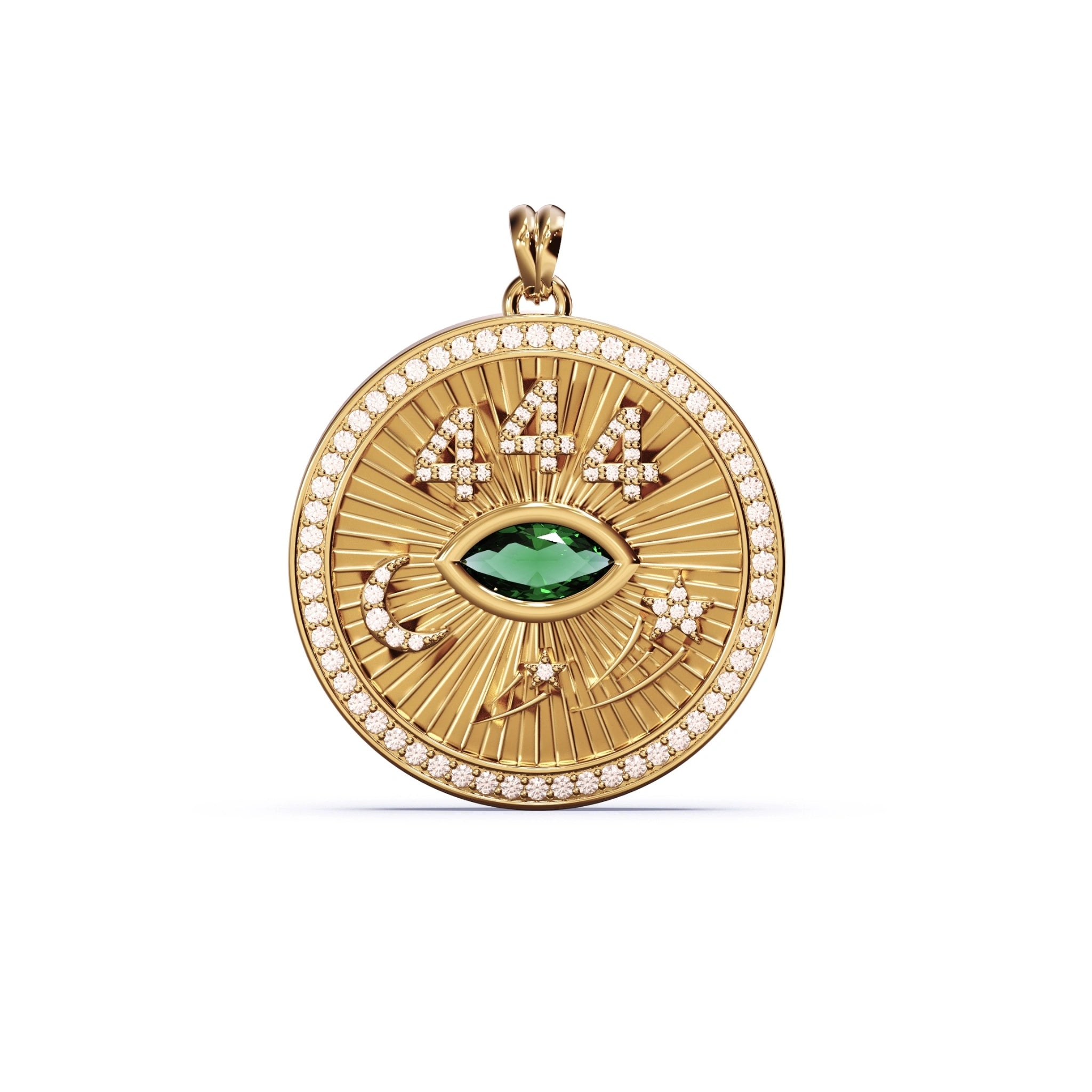 evil eye coin pendant