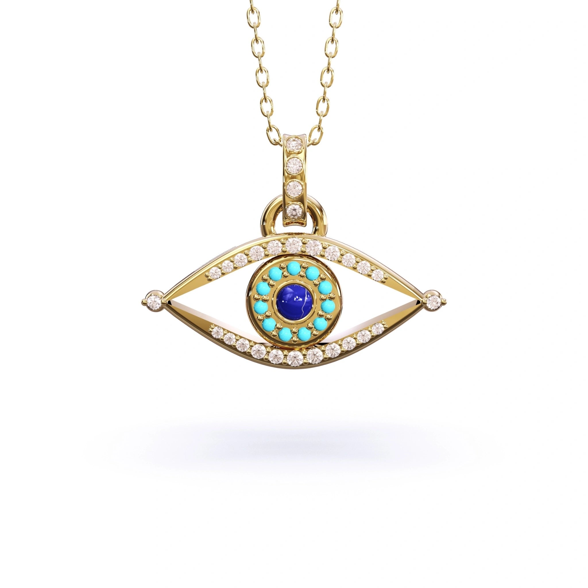Evil Eye Gold Pendant
