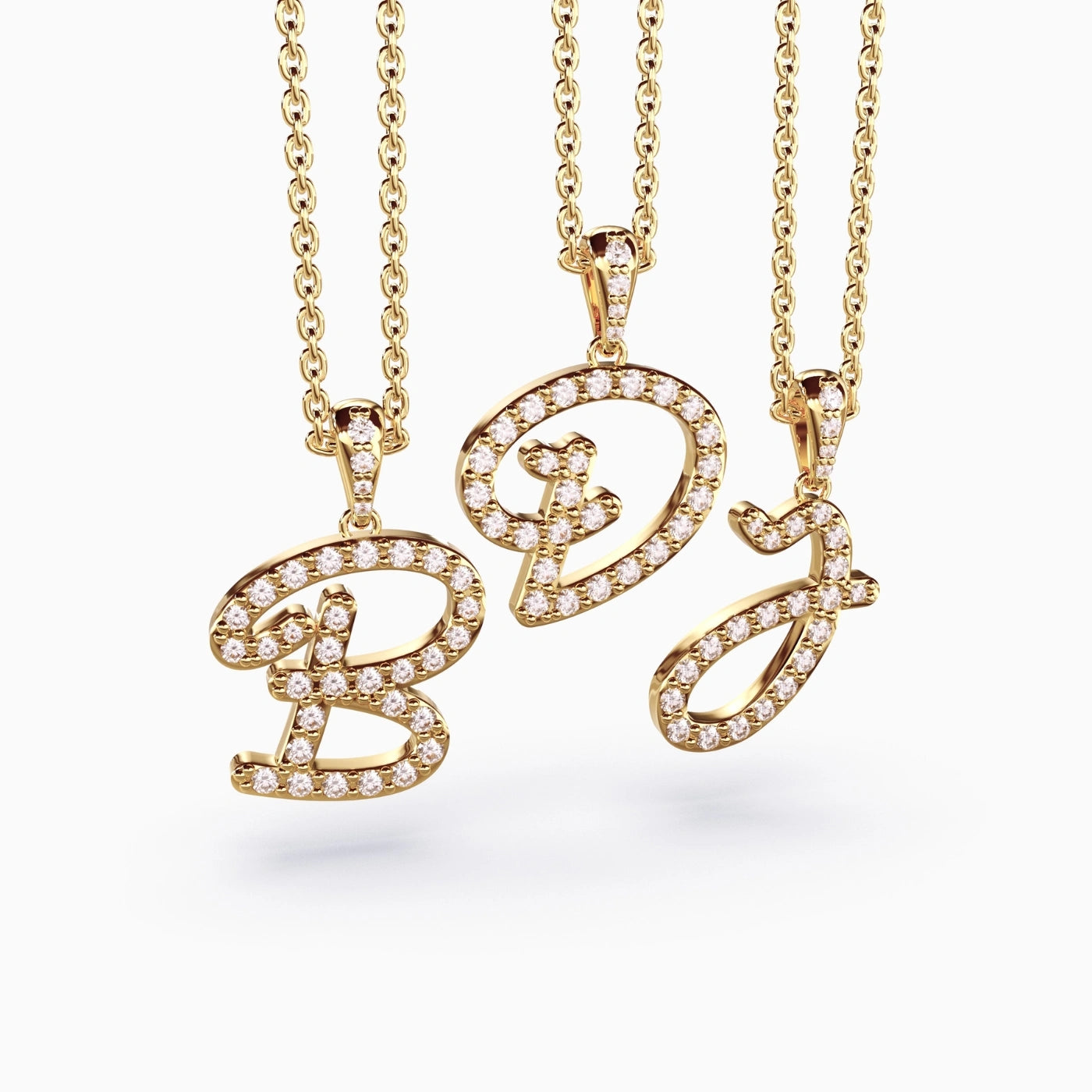 diamond letter necklace