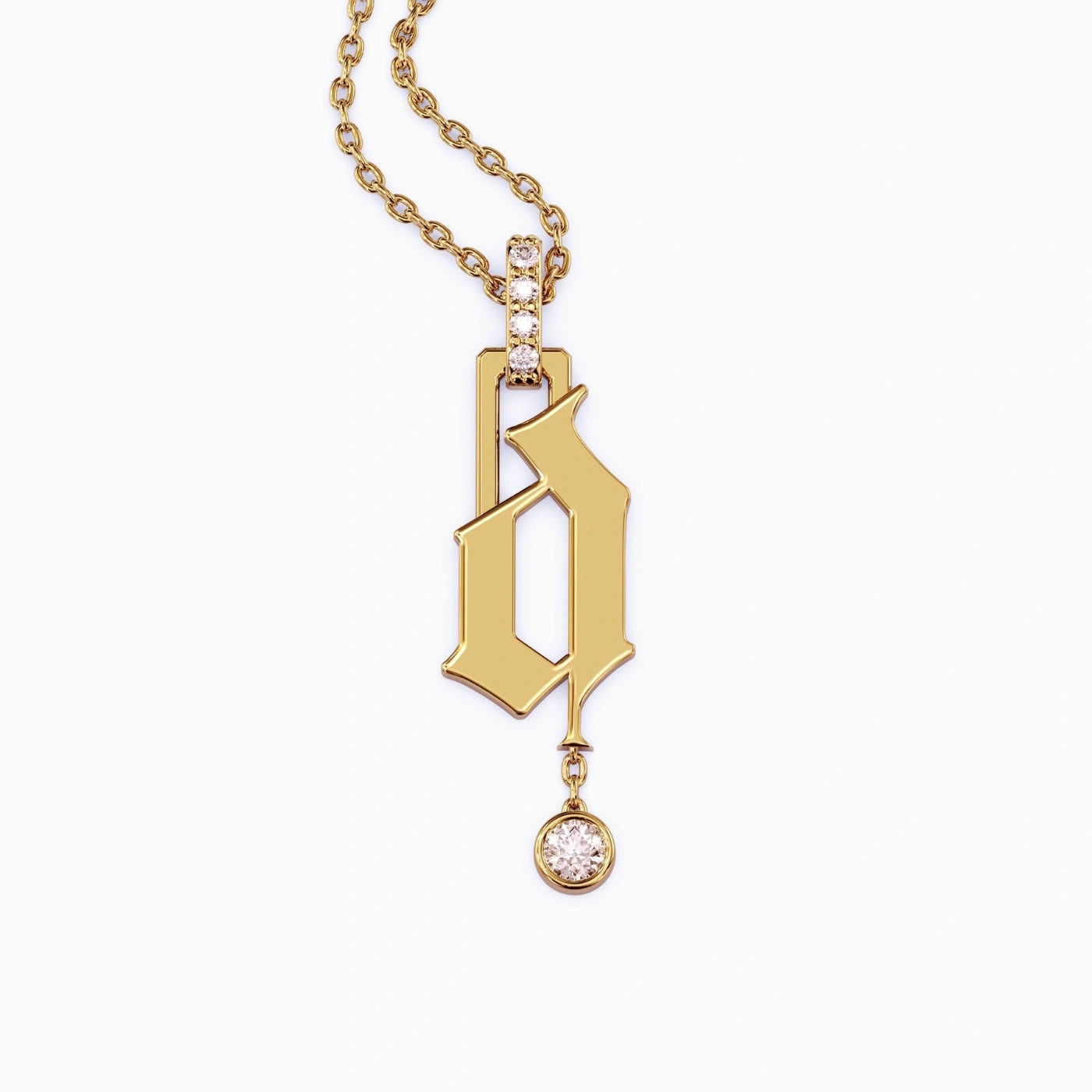gold initial pendant gold and diamonds initial necklace