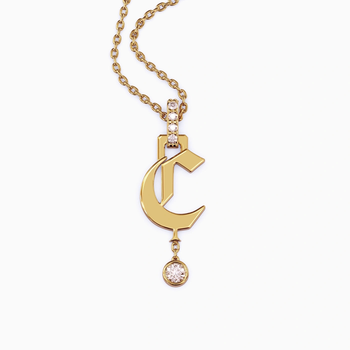 gold initial pendant gold and diamonds initial necklace