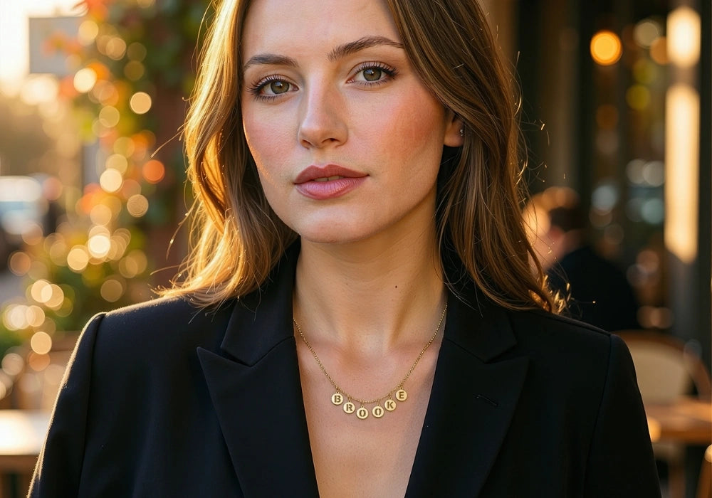 plain gold name necklace guide