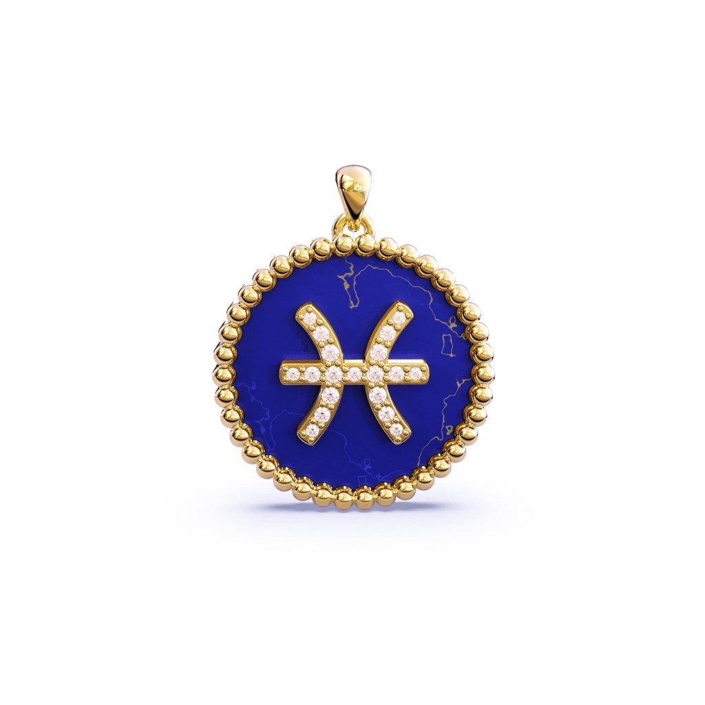 Horoscope Sign Necklace Pisces Argent & Asher