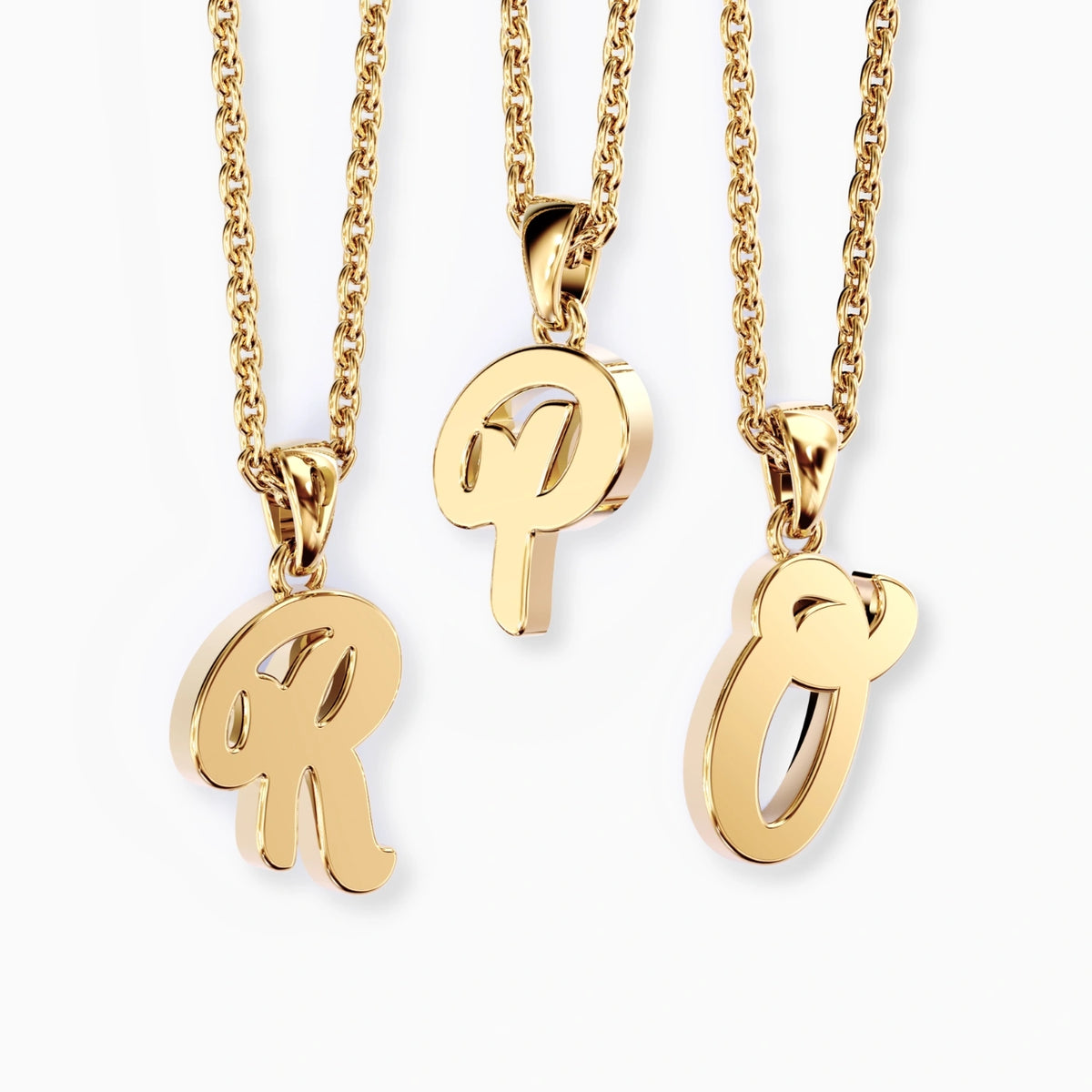 initial gold necklaces