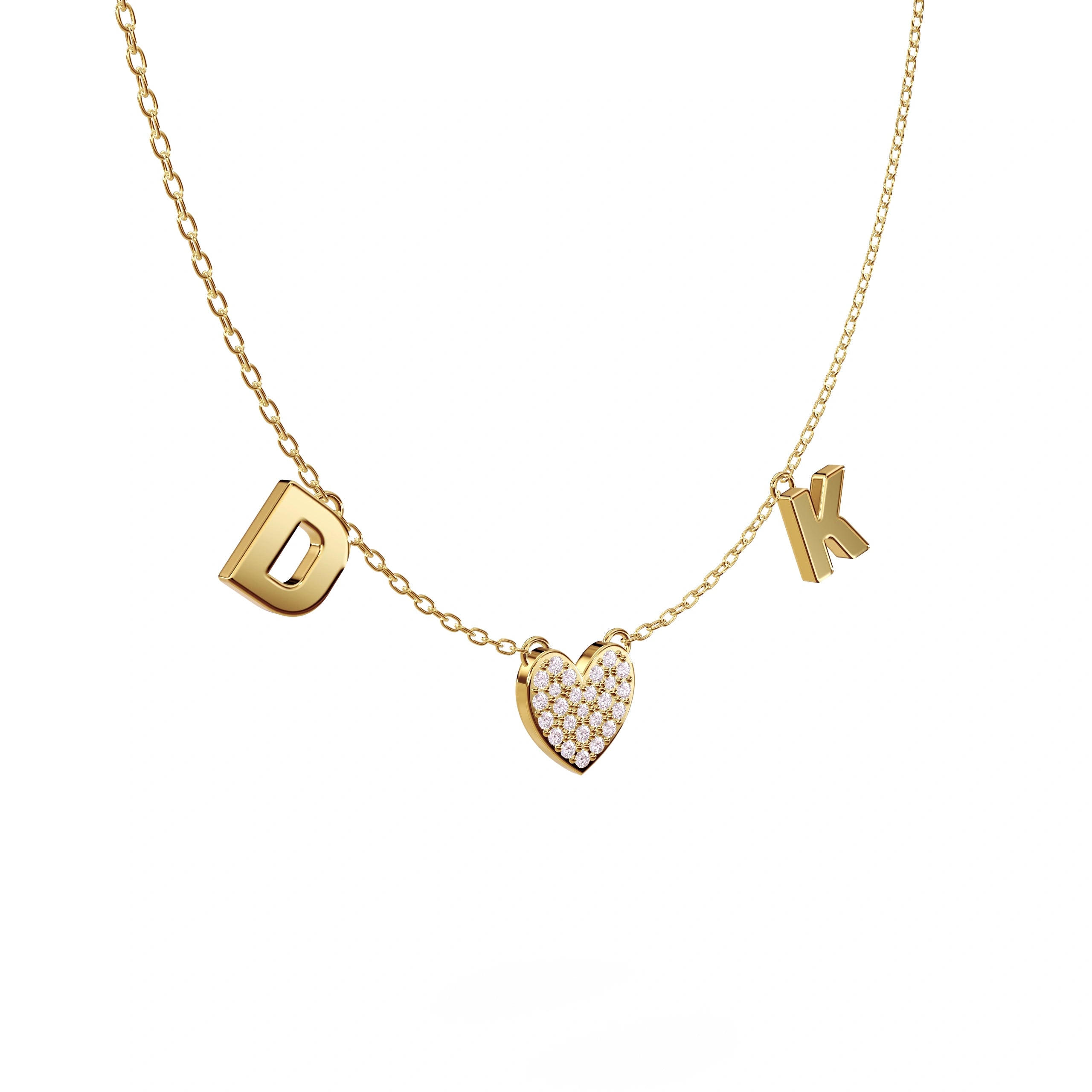 multiple initials necklace