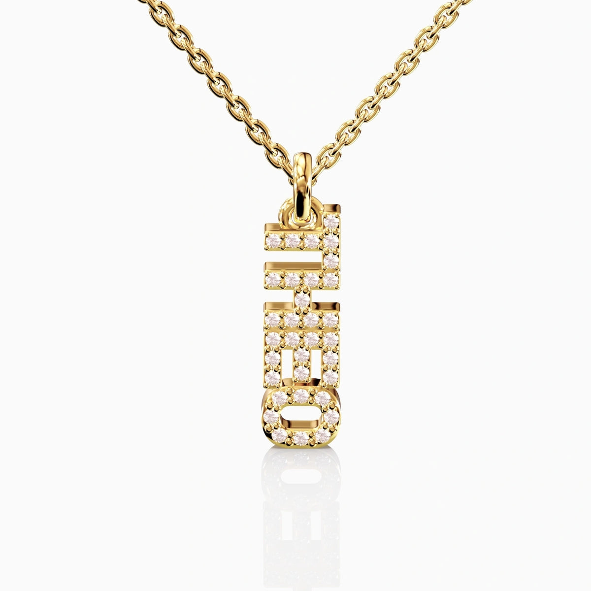 diamond name necklace