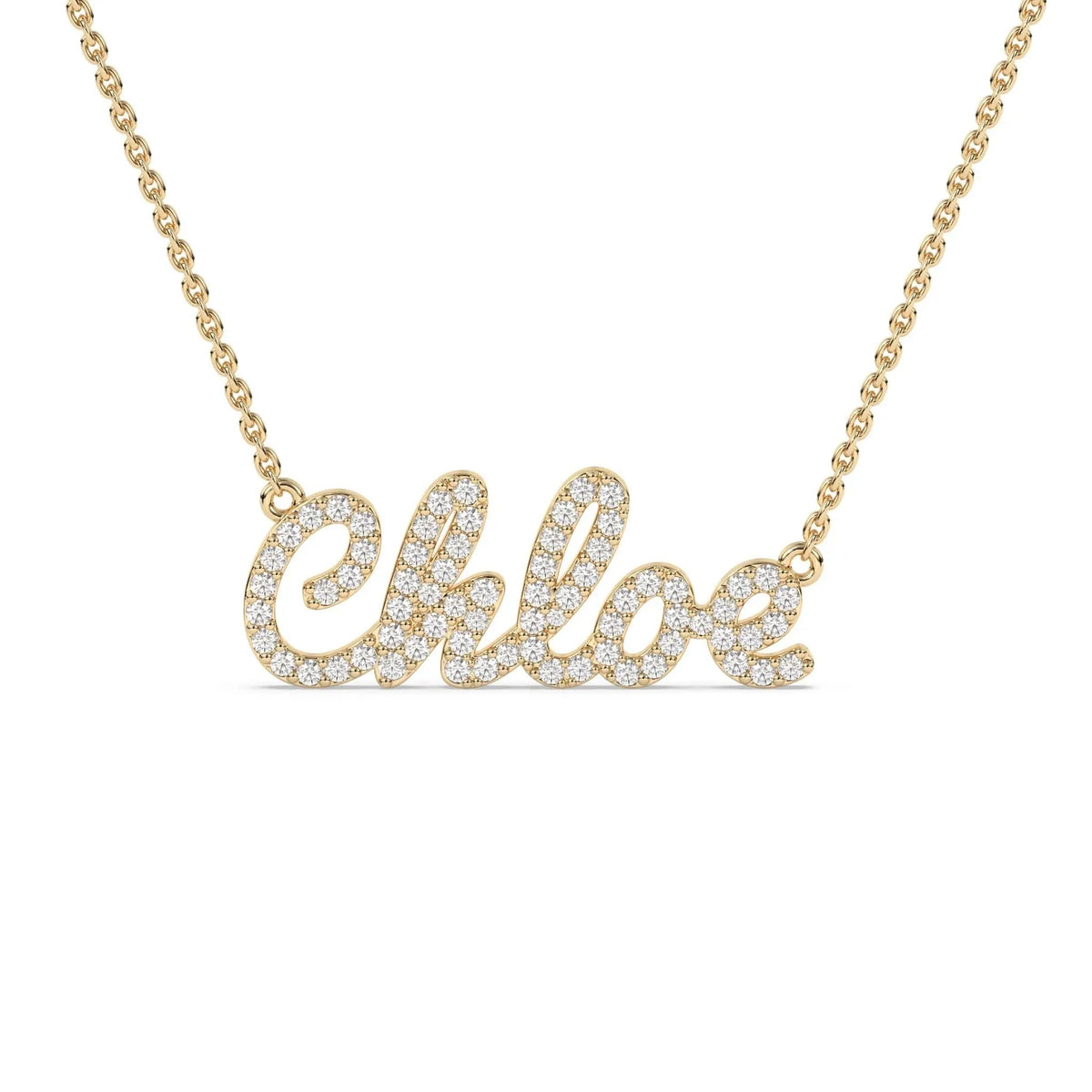 Diamond Name Necklace – Argent & Asher