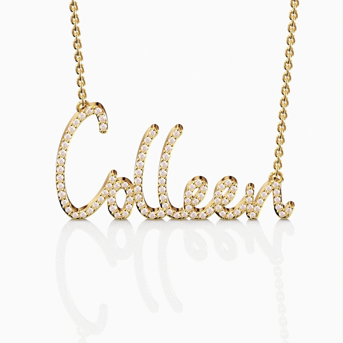 name necklace with diamonds by argent and asher