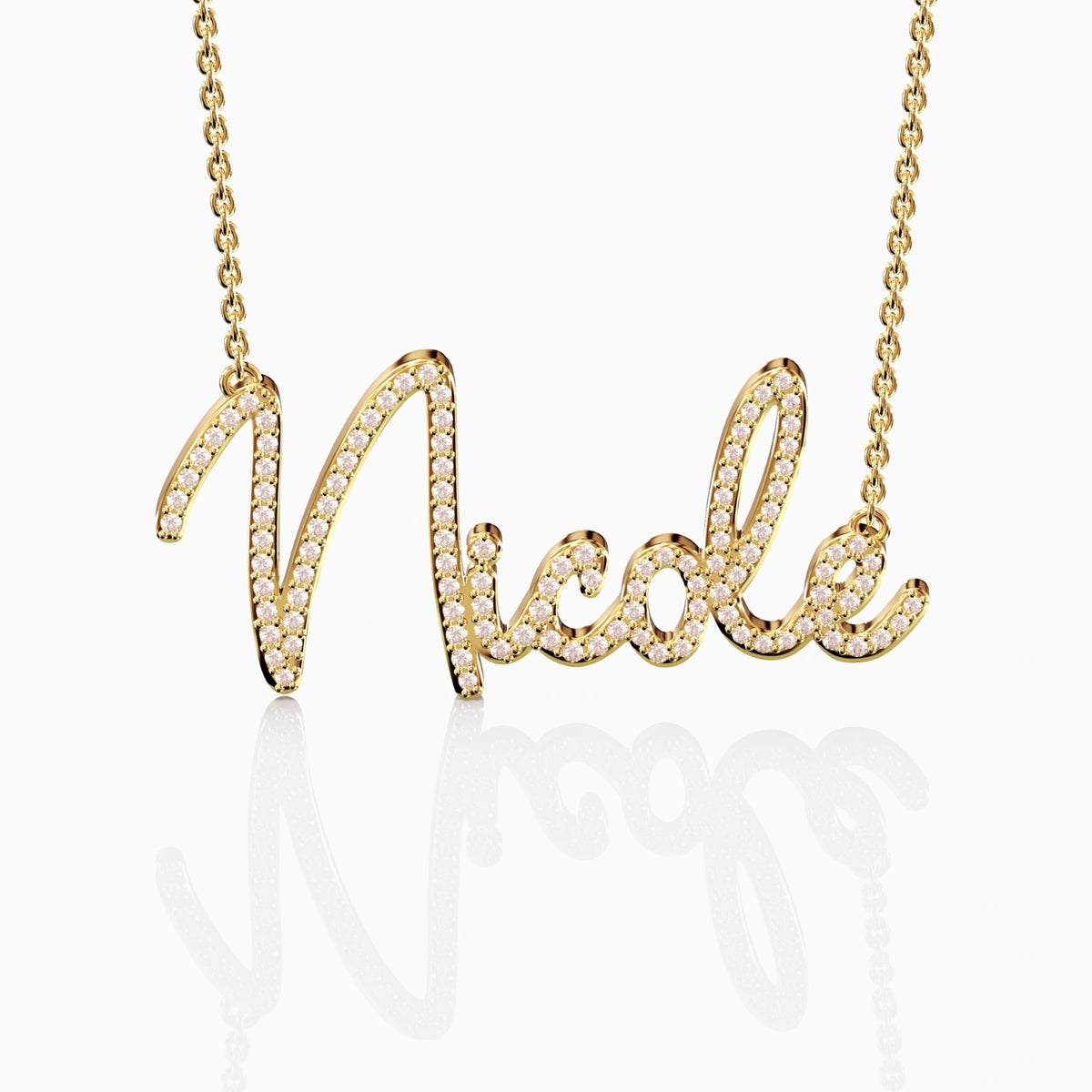 Diamond name necklace