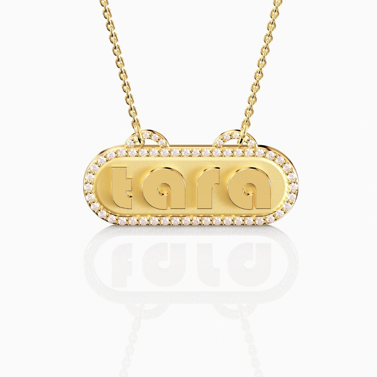 retro name necklace styled uk