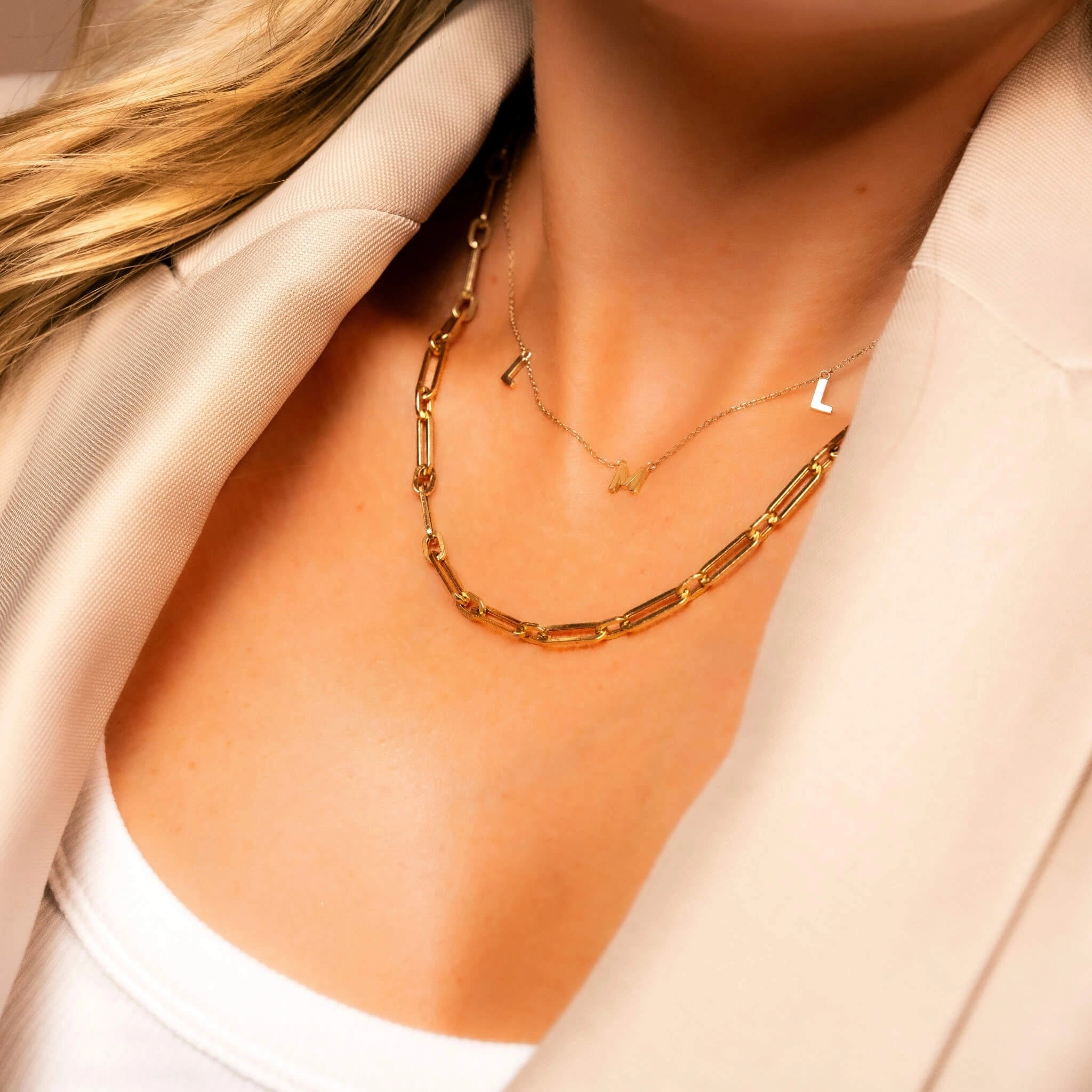 multiple initial necklace