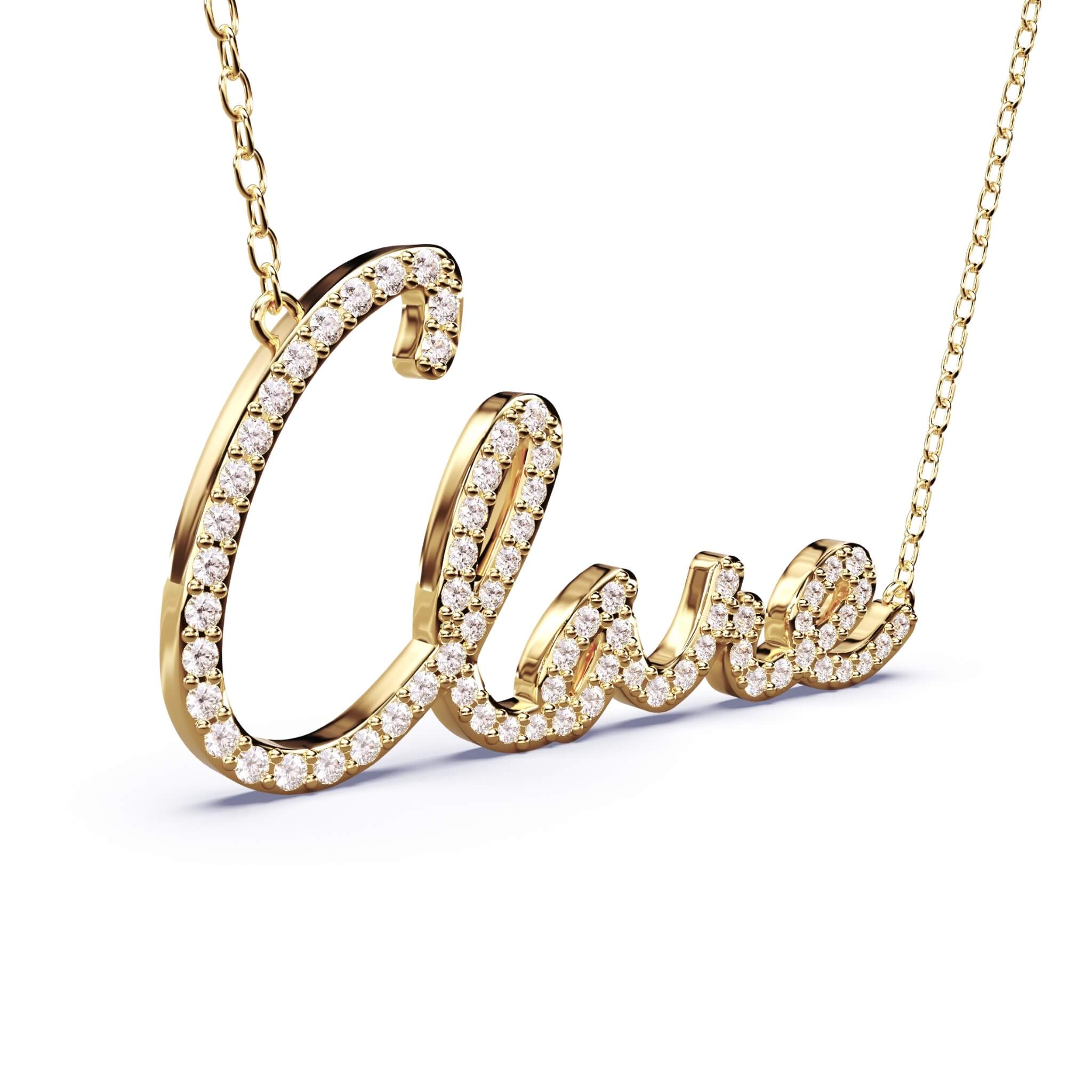 Personalised Name Necklace Argent asher