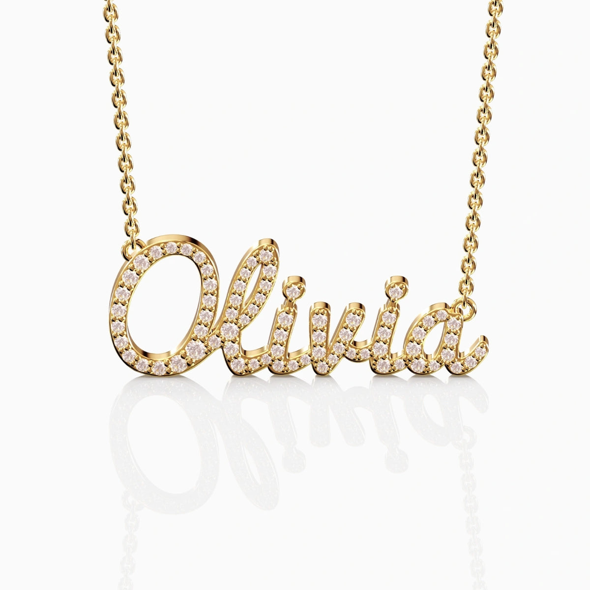 personalised diamond name necklace by argent asher