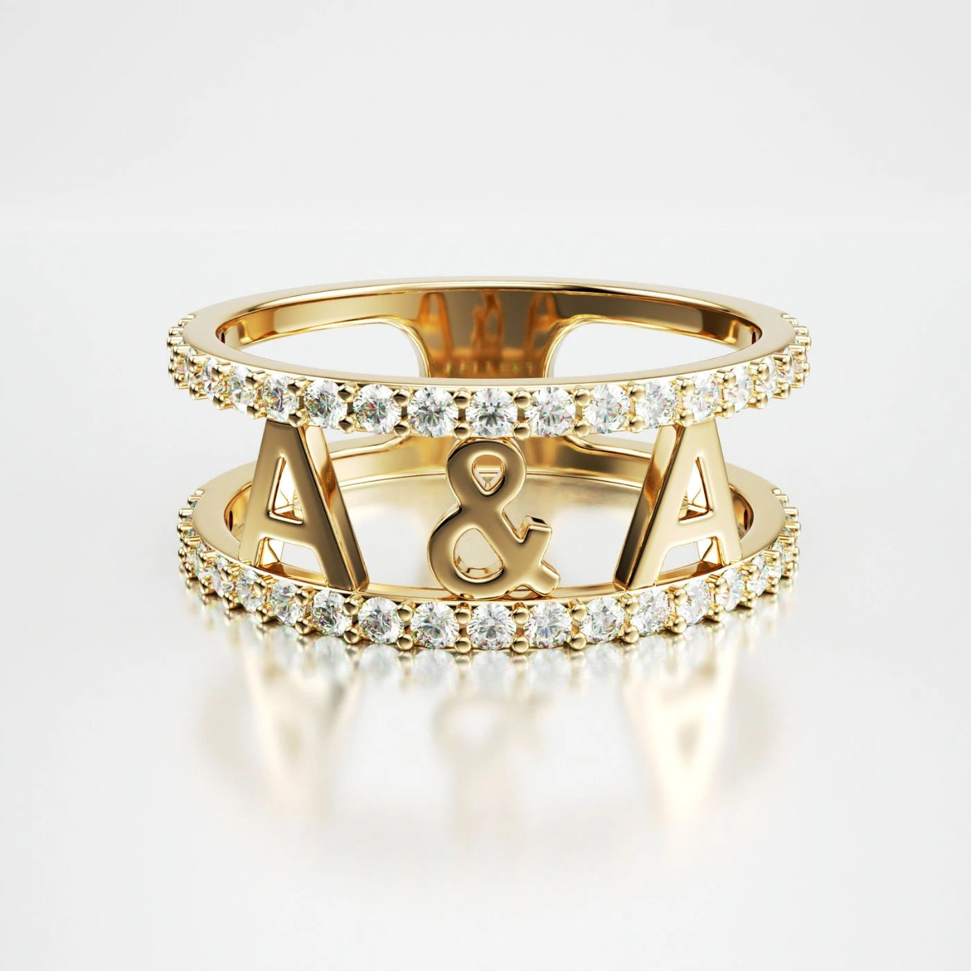 personalised couple rings