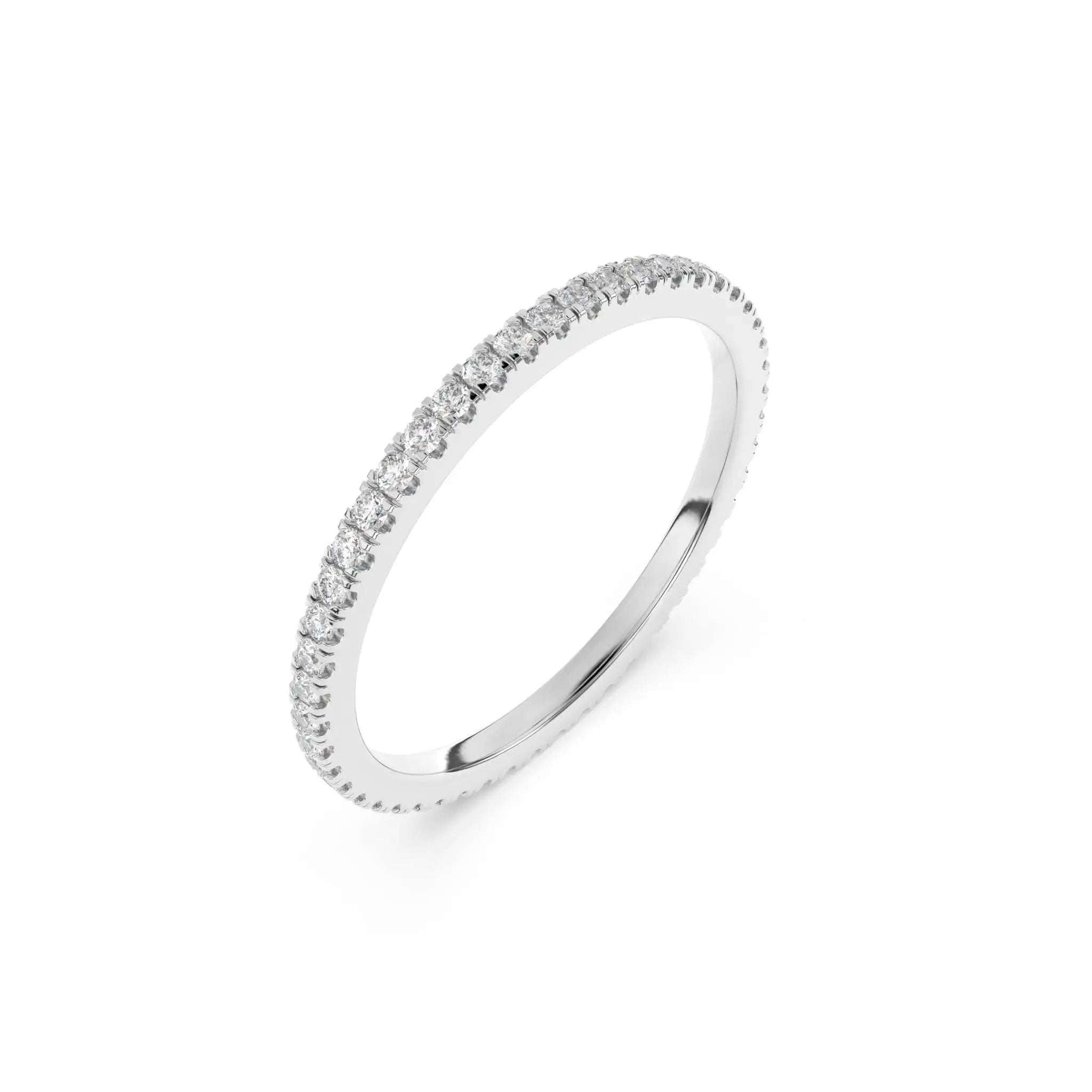 eternity ring, stacking ring handmade with diamonds set in 18k solid gold