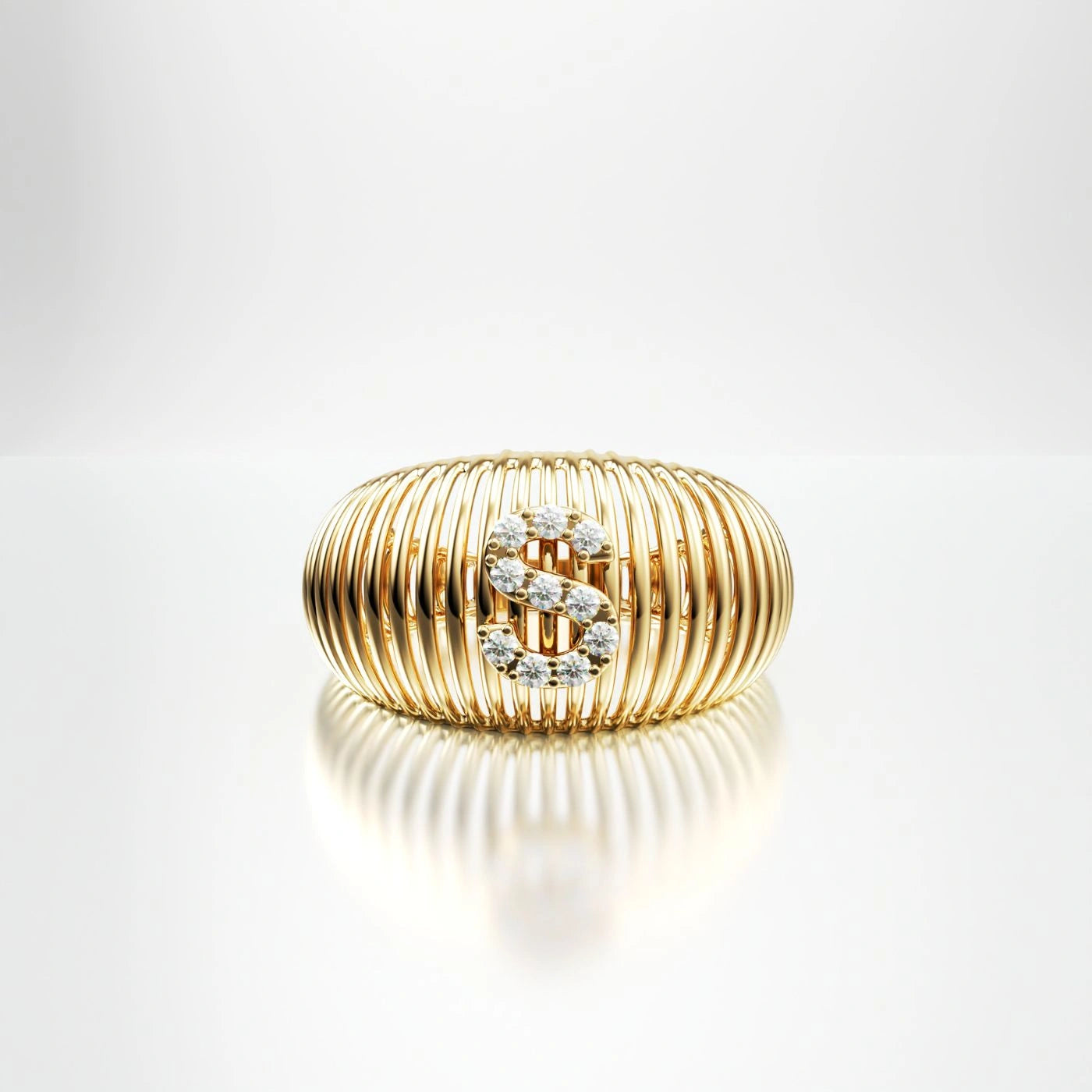 Diamond Initial Ring