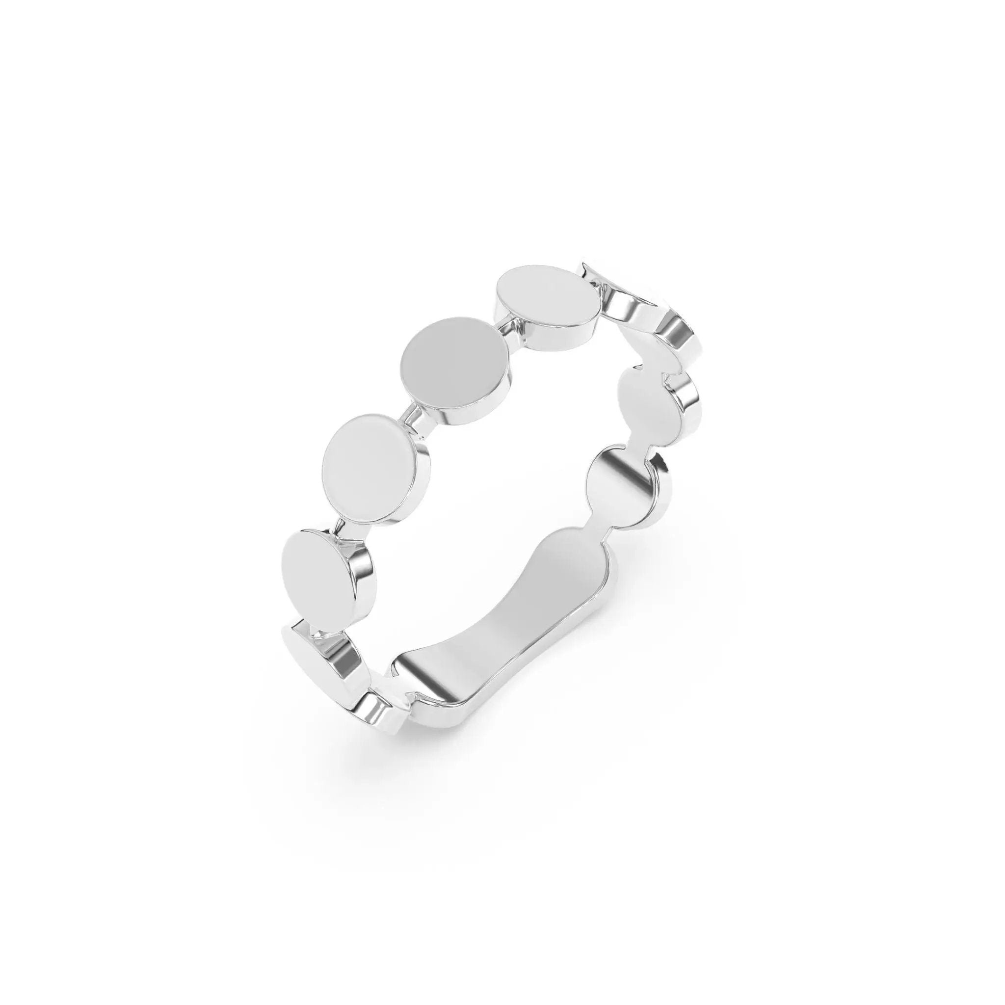 solid gold ring handmade in a circle design in 14k solid gold