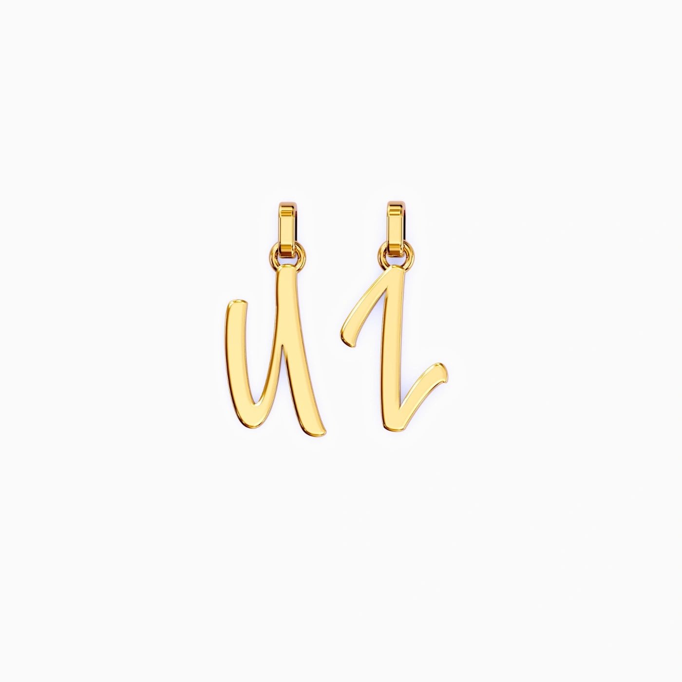 solid gold initial necklace