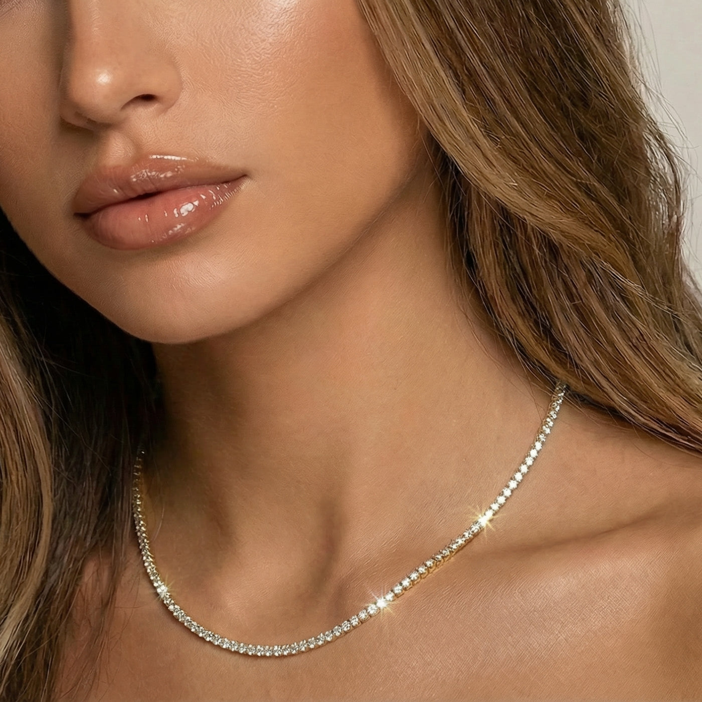 Classic Diamond Tennis Necklace