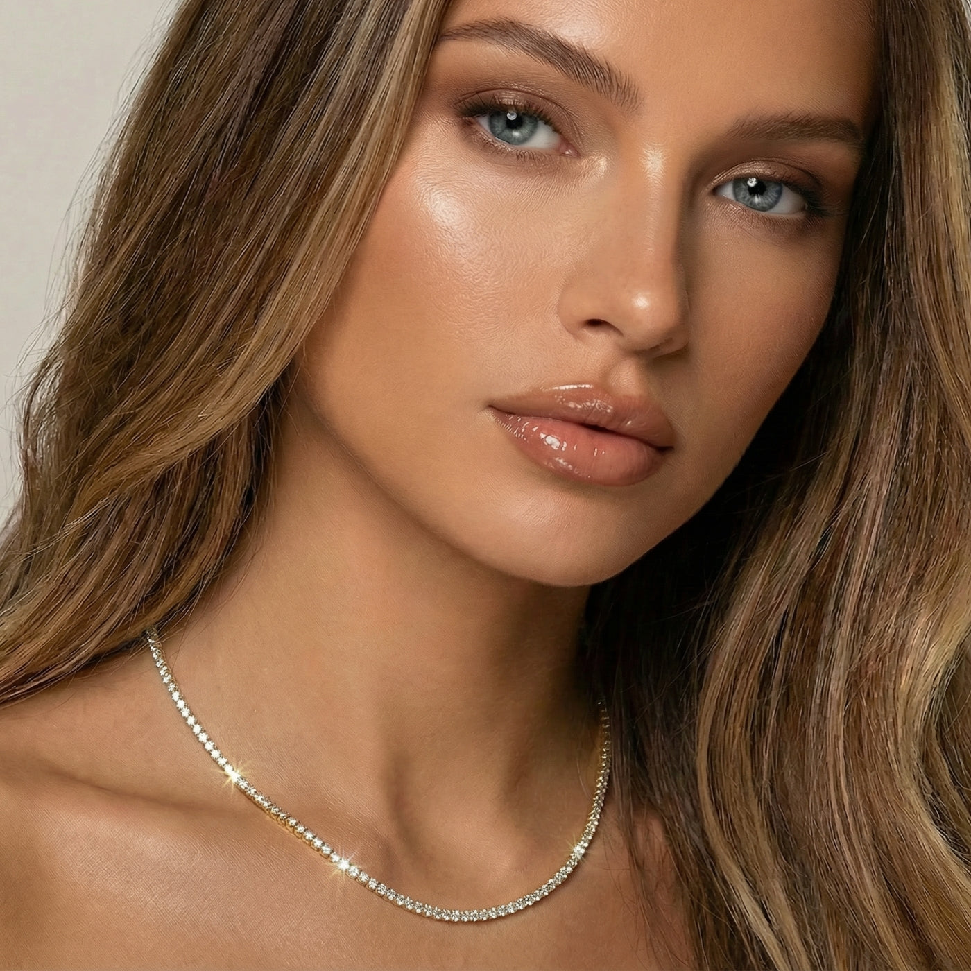 Classic Diamond Tennis Necklace