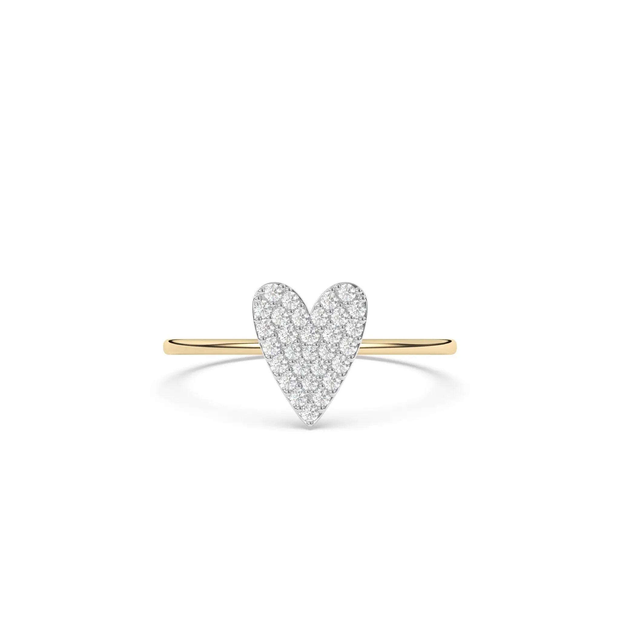 gold heart ring