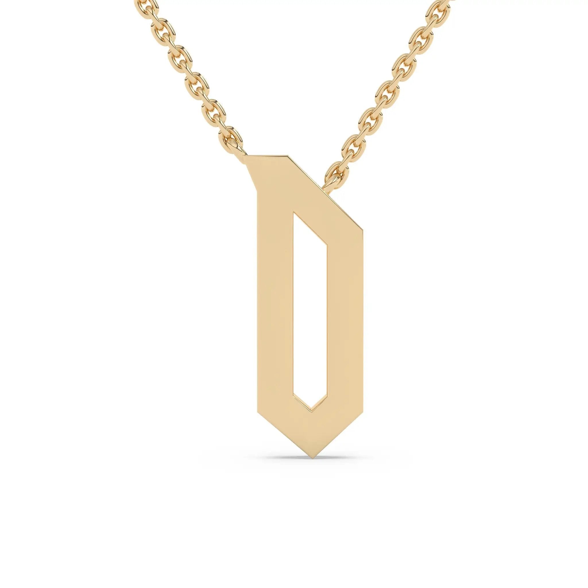 initial necklace handmade in 14k solid gold