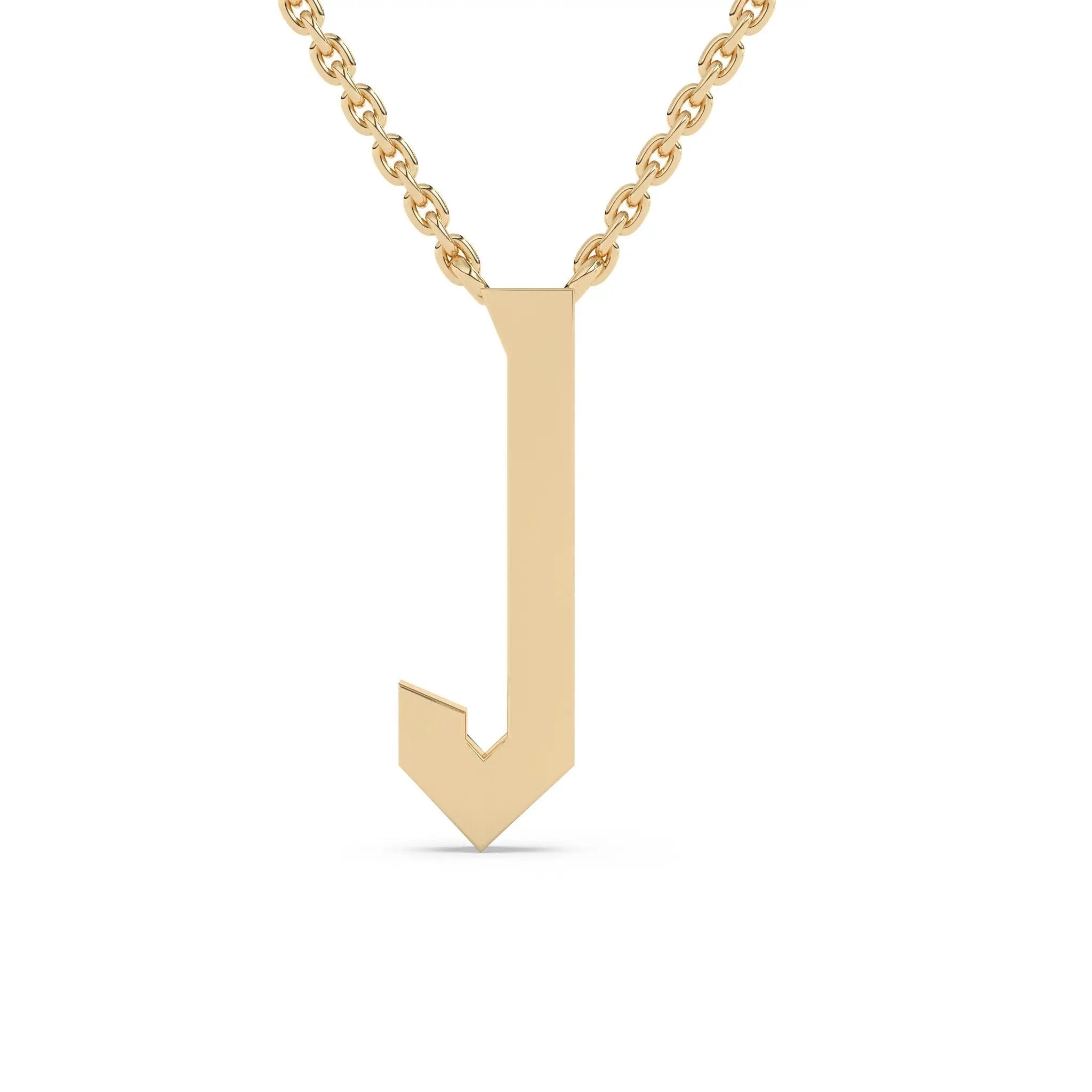 initial necklace handmade in 14k solid gold