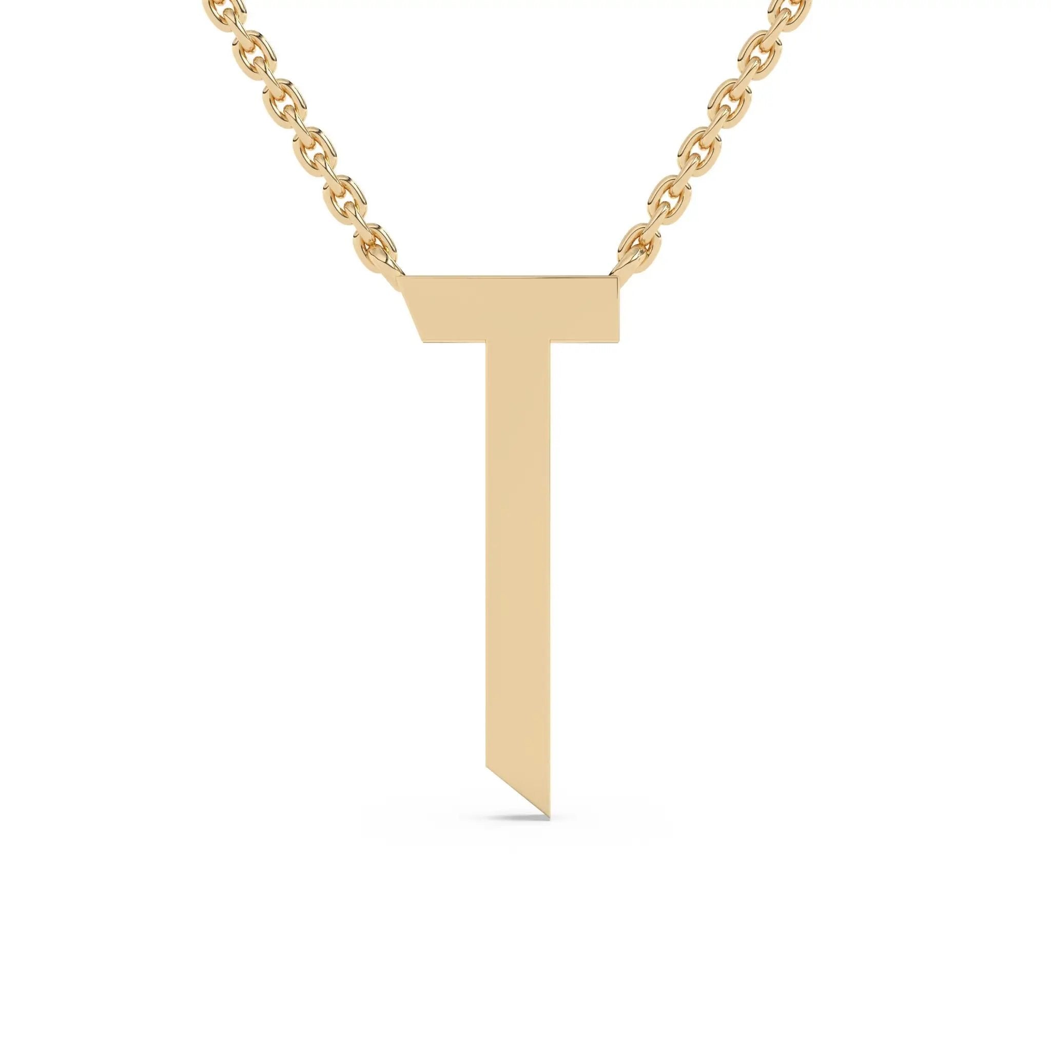 initial necklace handmade in 14k solid gold