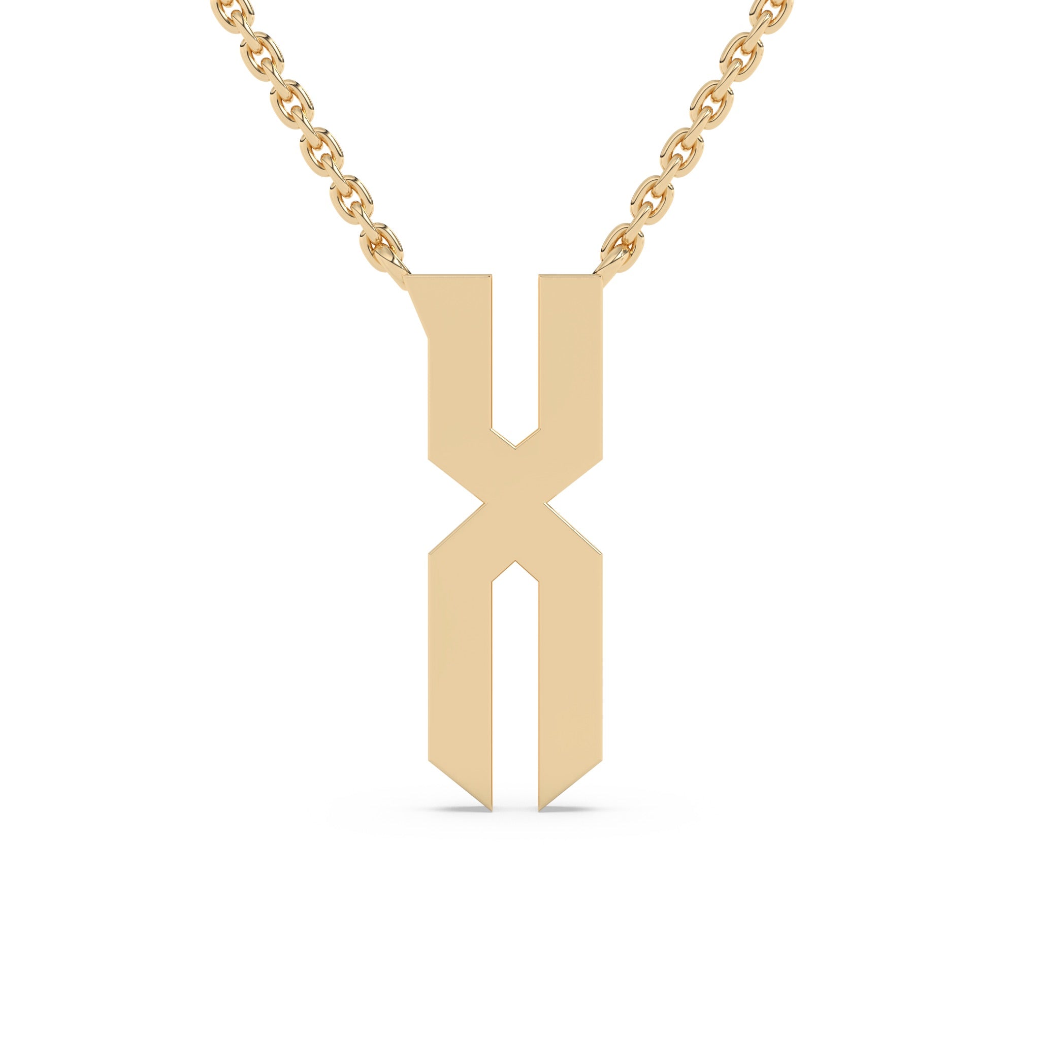 initial necklace handmade in 14k solid gold