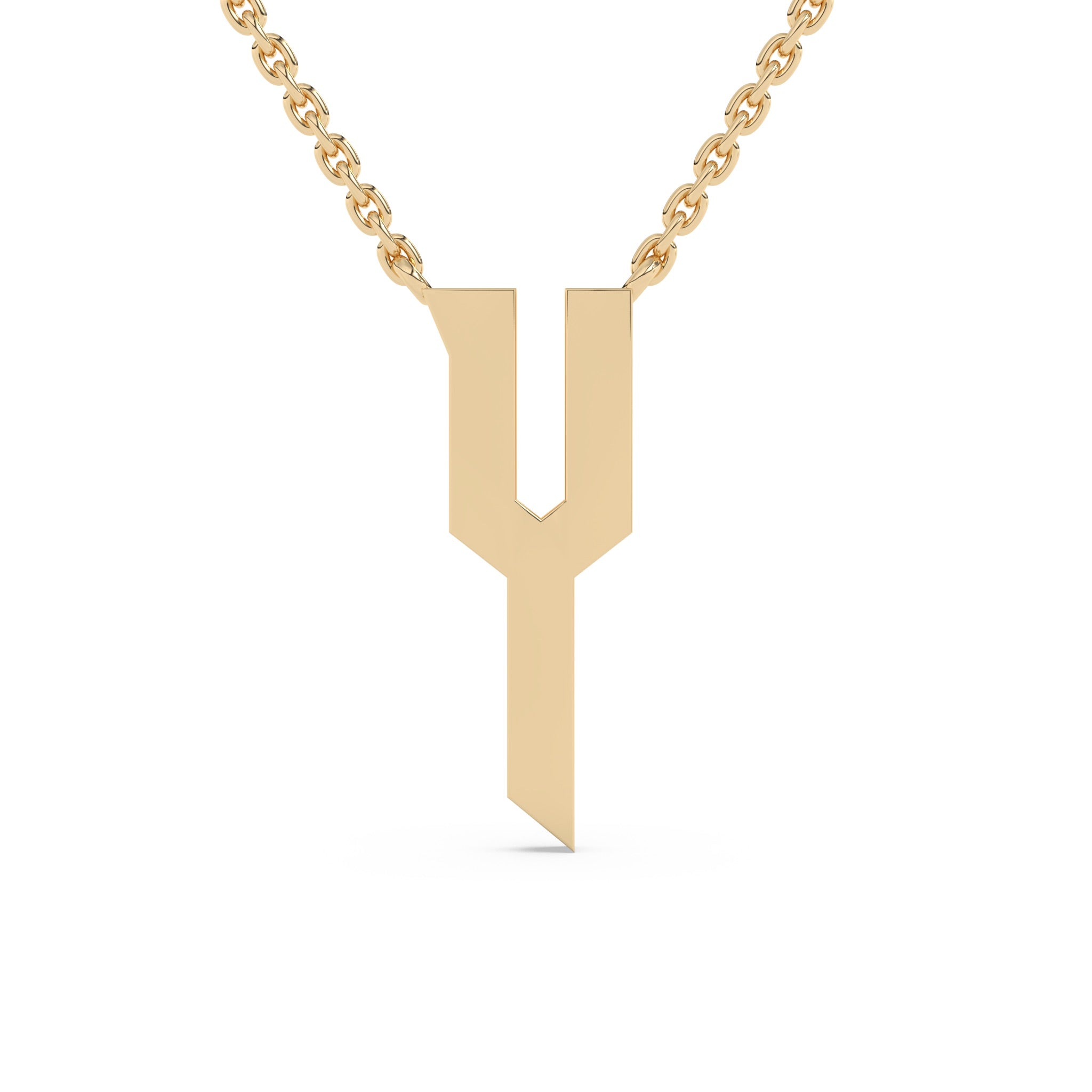 initial necklace handmade in 14k solid gold