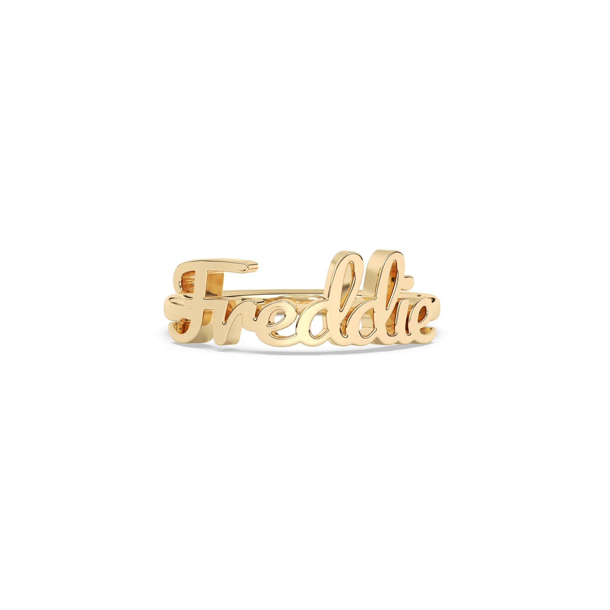 name ring in 14k solid gold