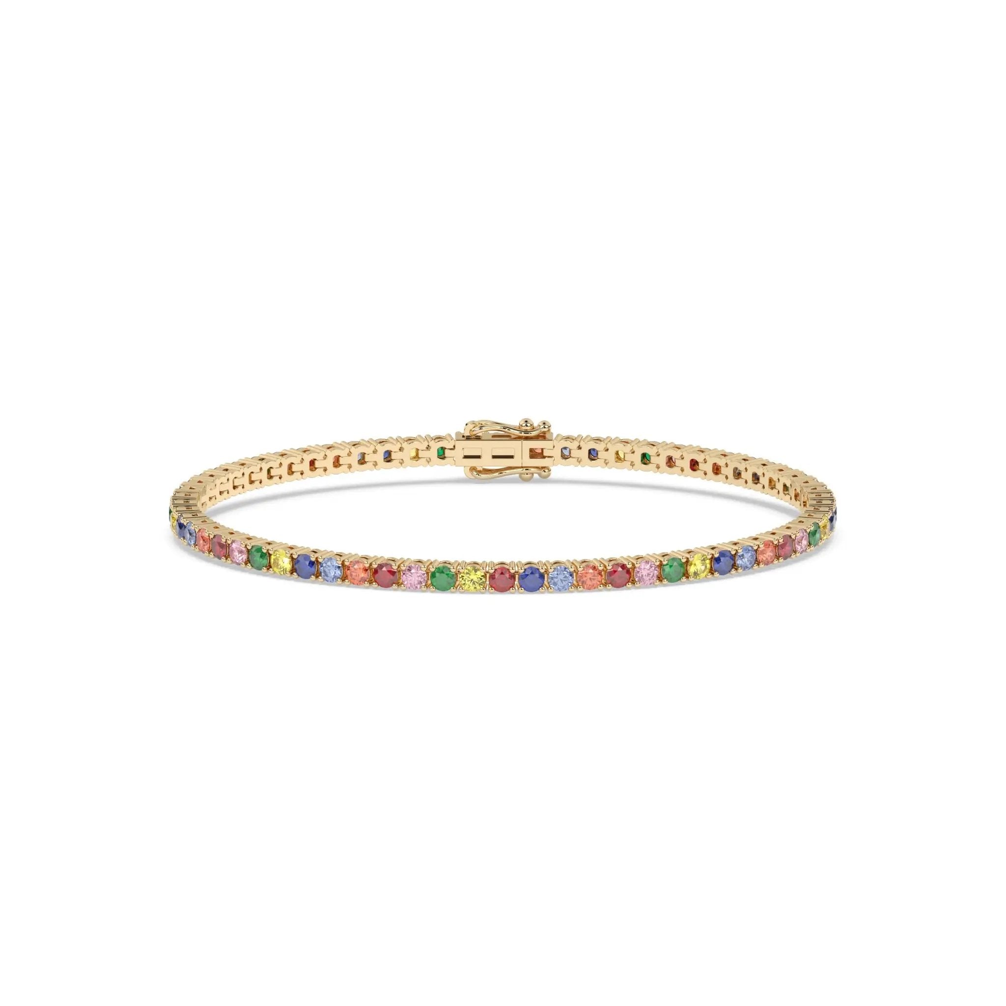 rainbow tennis bracelet