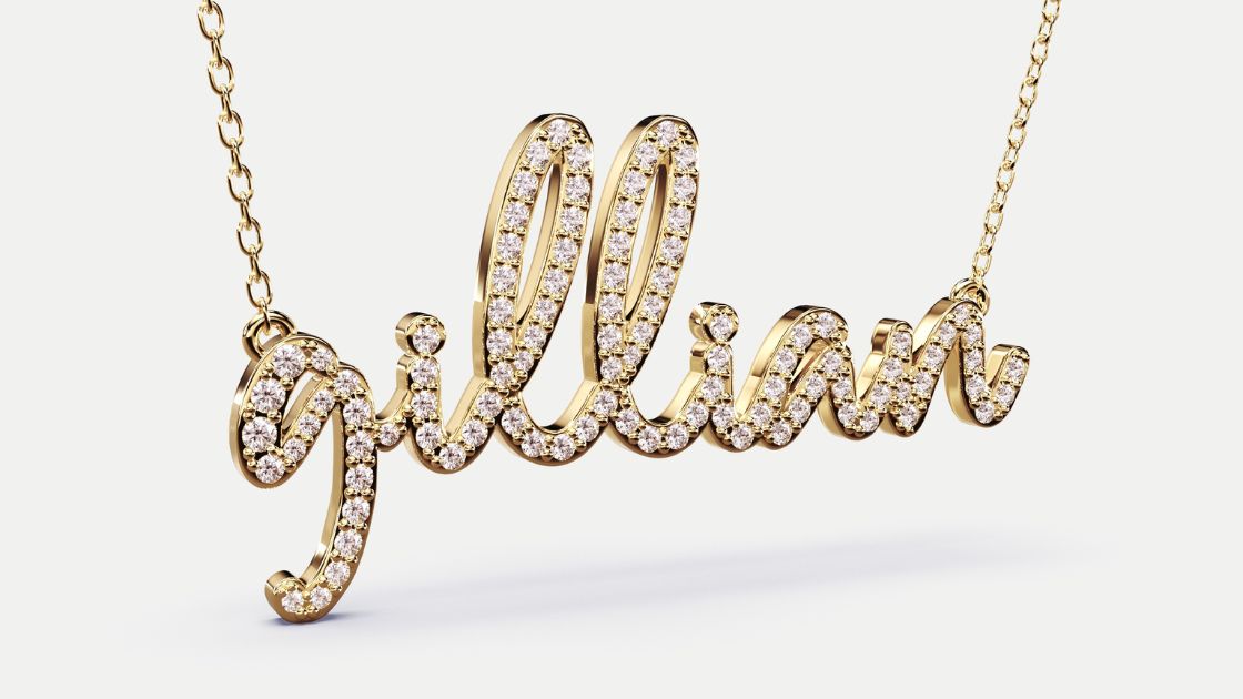 diamond name necklace