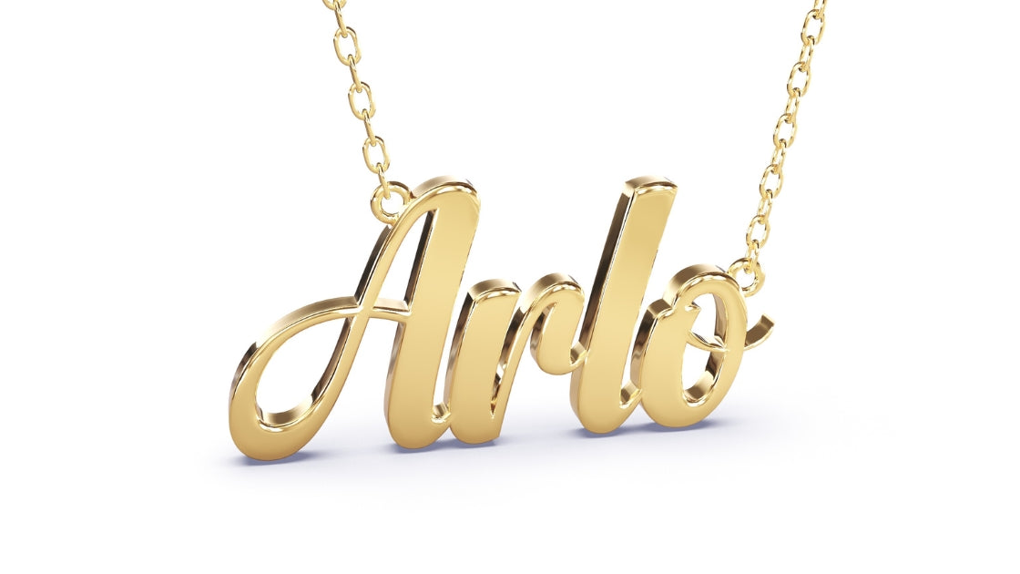 gold name necklace